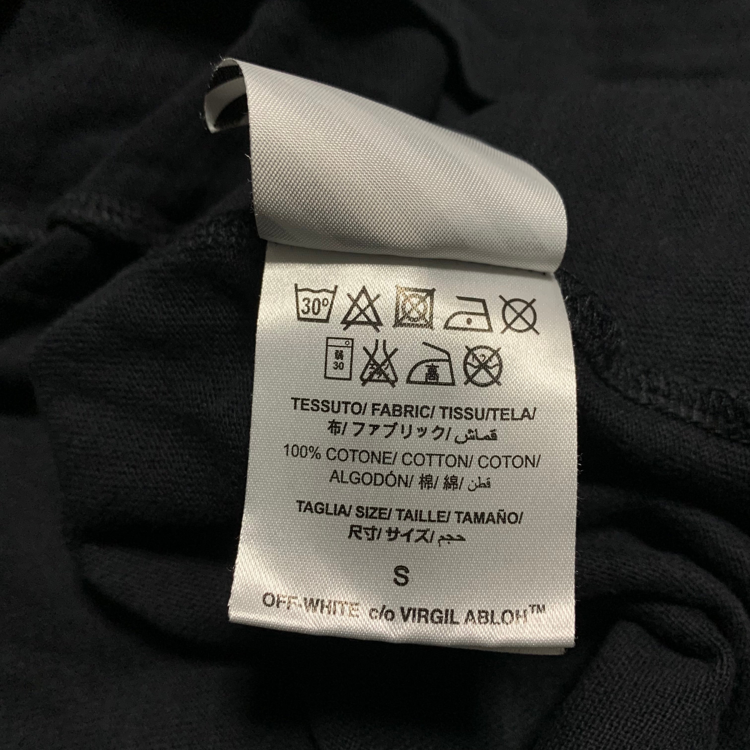 Off White Small Othello's Stork Black Tee Cut Off Virgil Abloh