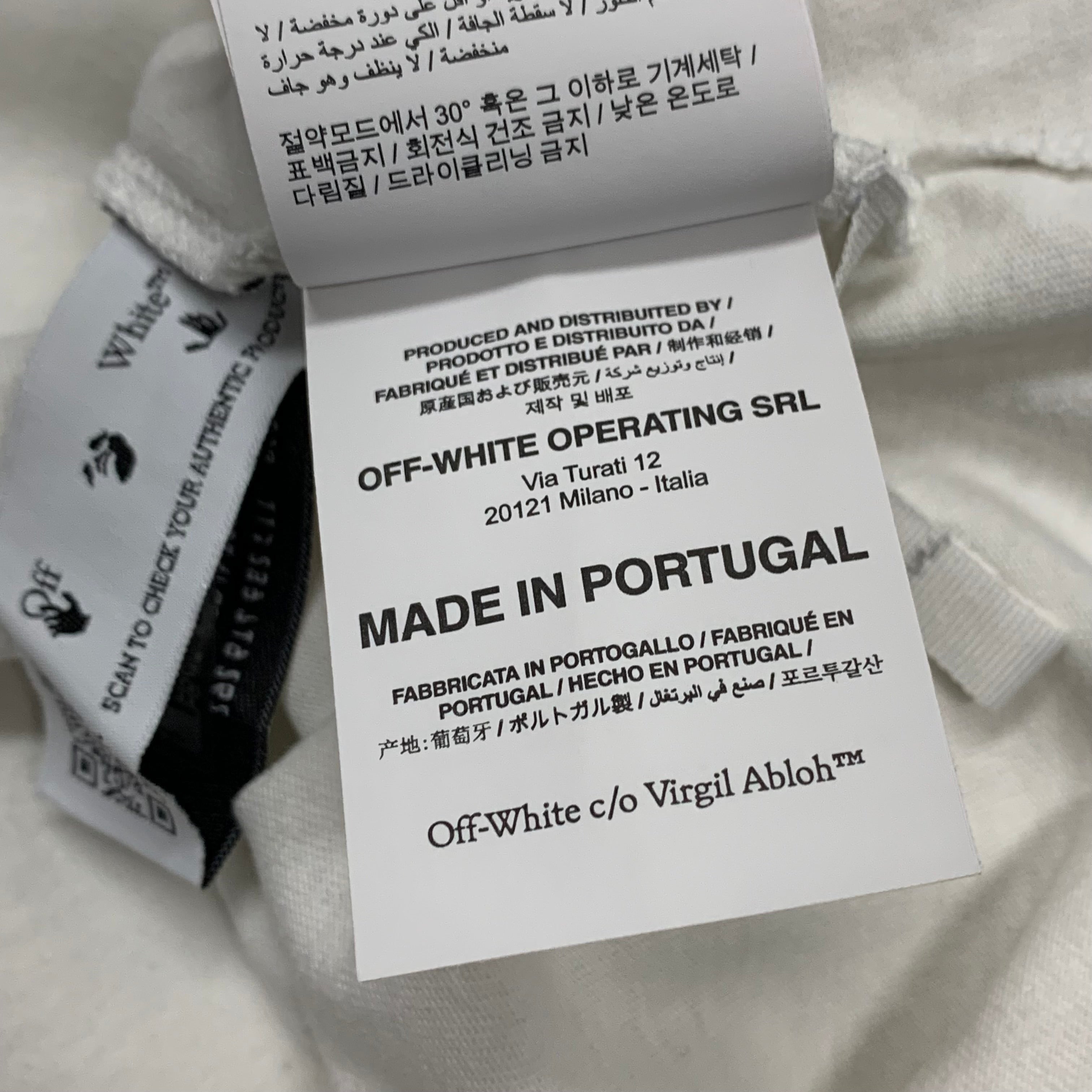 Off White Small Tee Liquid Arrows White T-Shirt Virgil Abloh