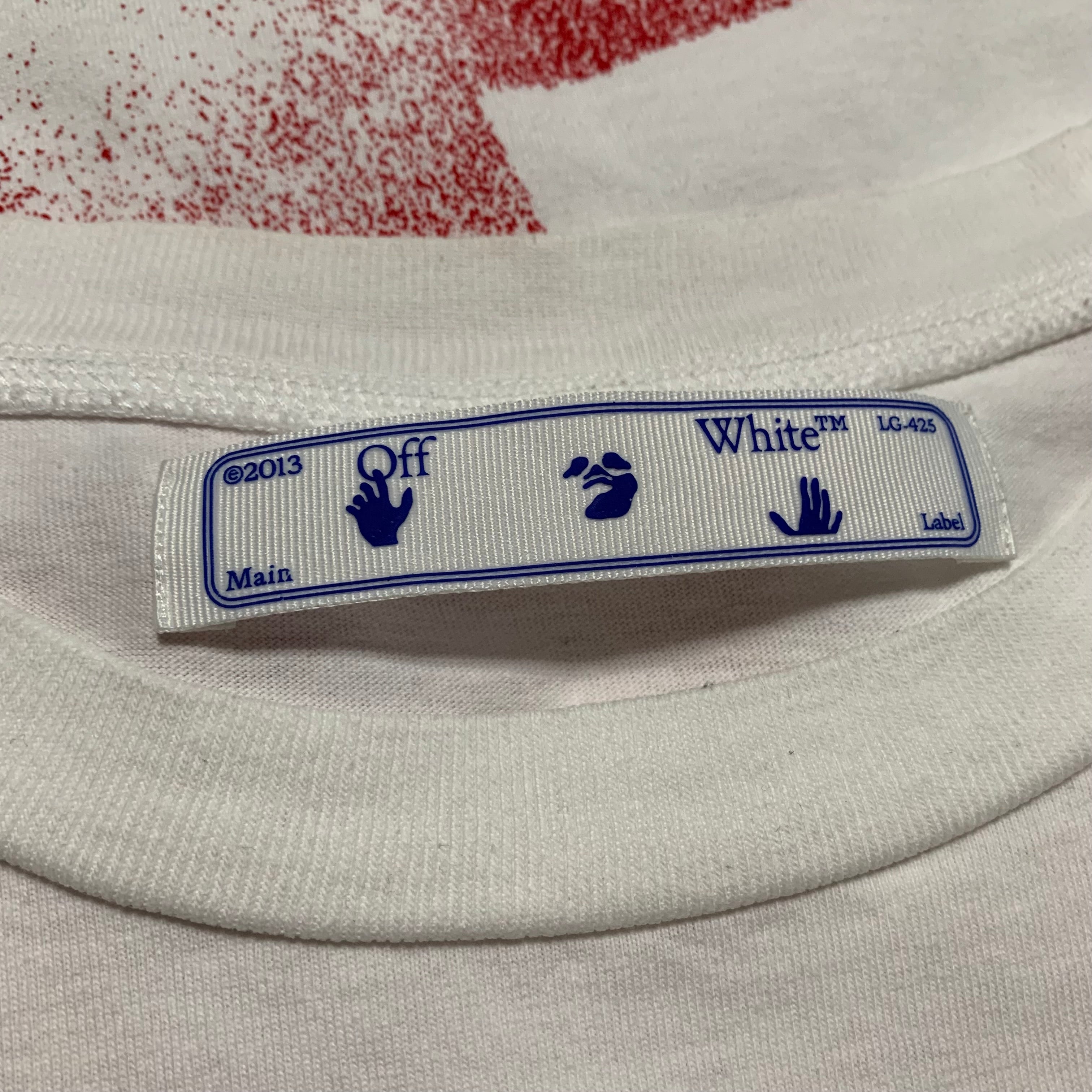 Off White Small Stencil Arrows White Tee Virgil Abloh