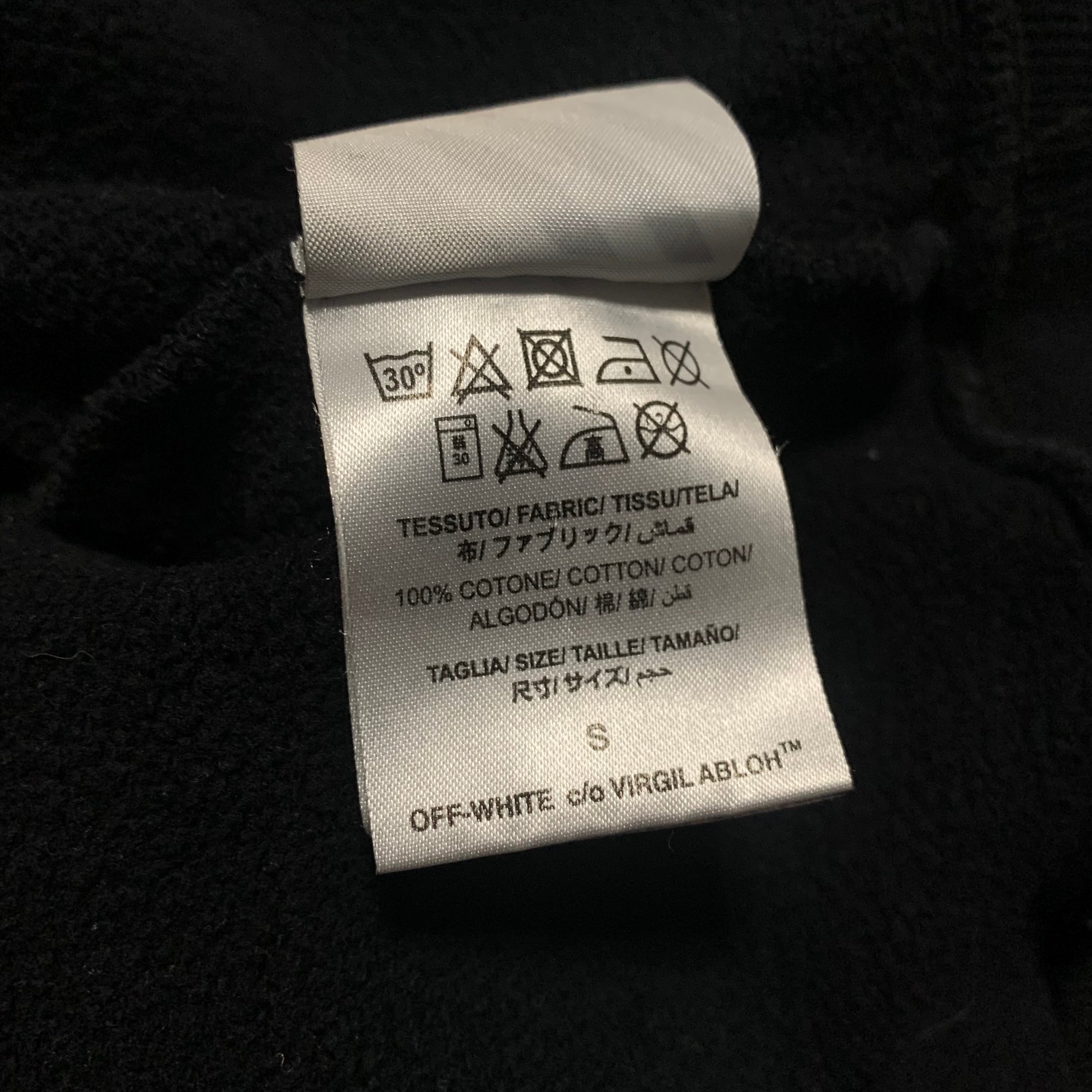 Off White Medium Wolf Sweatshirt Crewneck Black Virgil Abloh