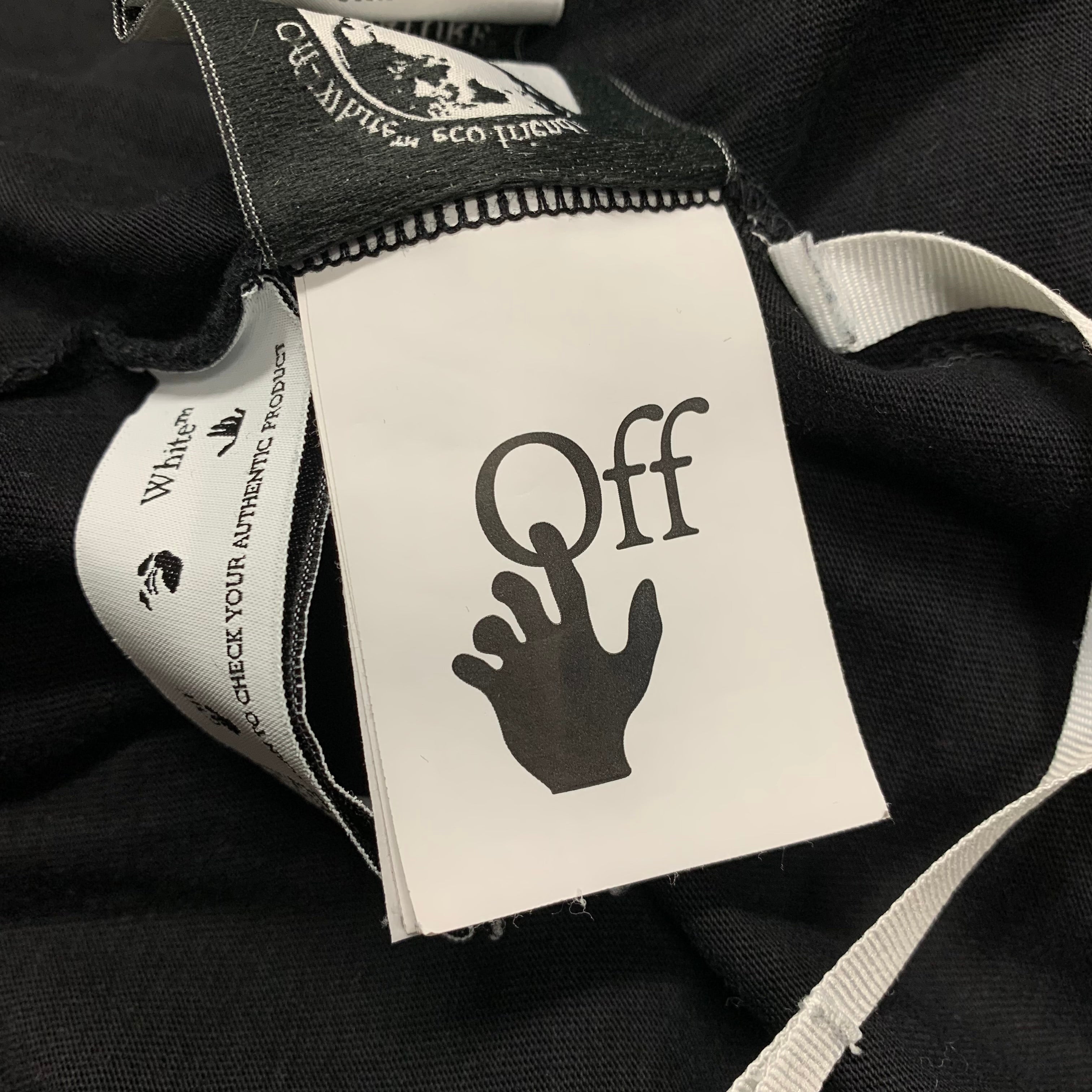 Off White Medium Tee Paint Arrows Black T-Shirt Virgil Abloh