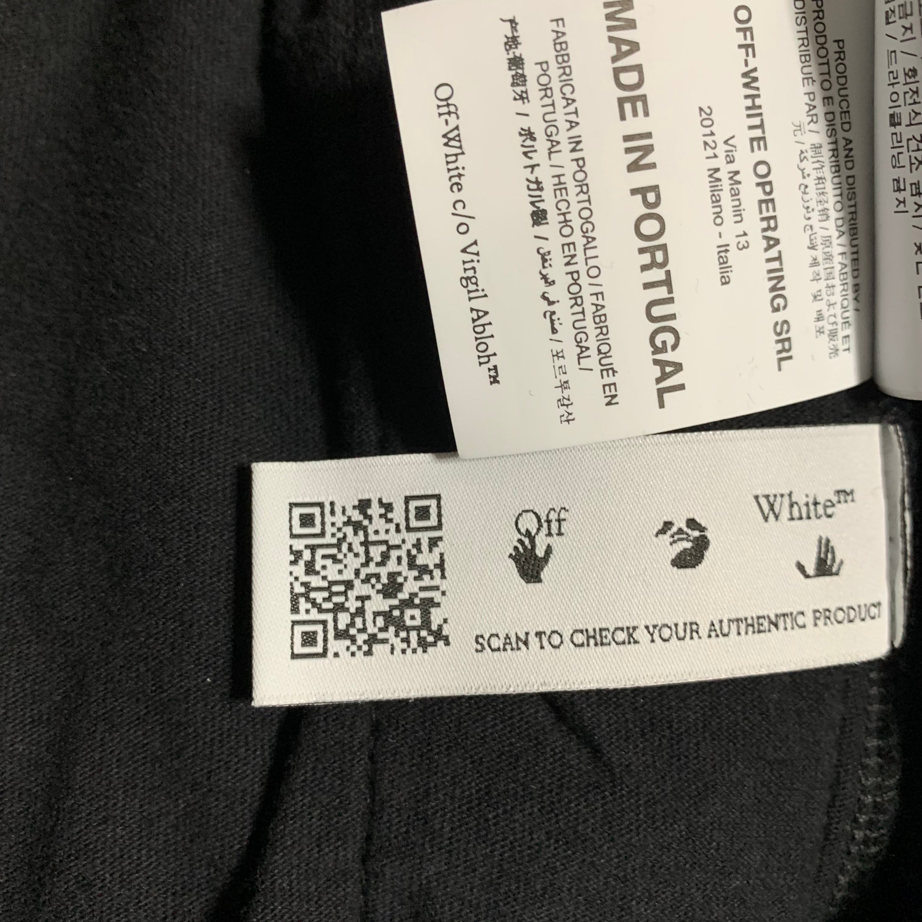 Off White Large Caravaggio Black Jogger Sweatpants Bottoms Pants Virgil Abloh