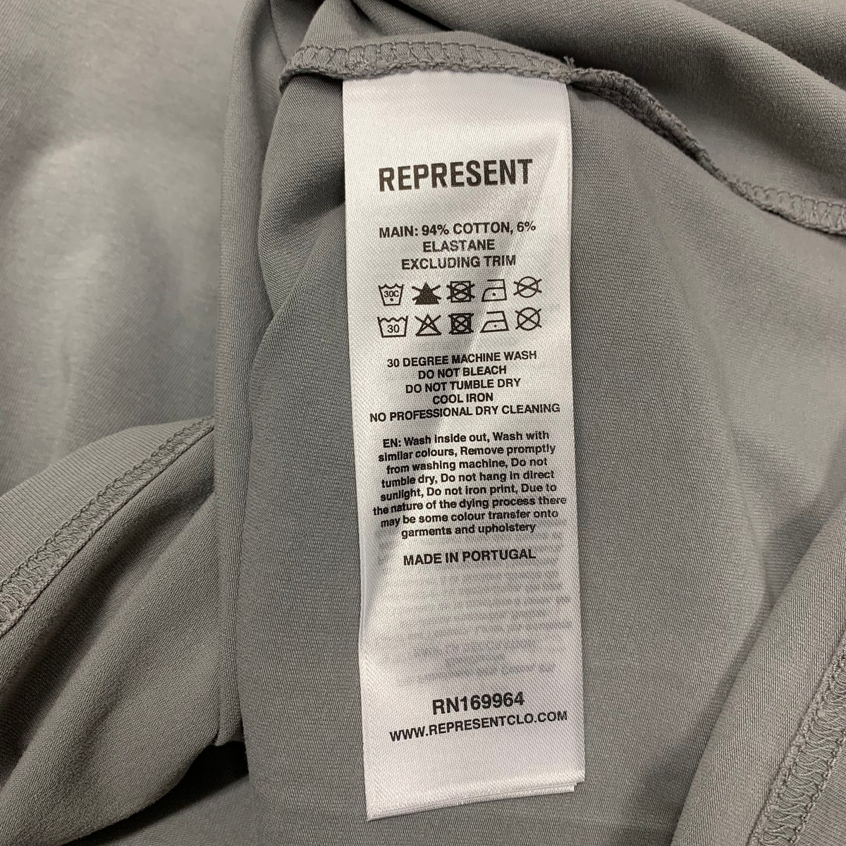 Represent Medium Tee 247 Motion Titanium Grey Oversized T-Shirt
