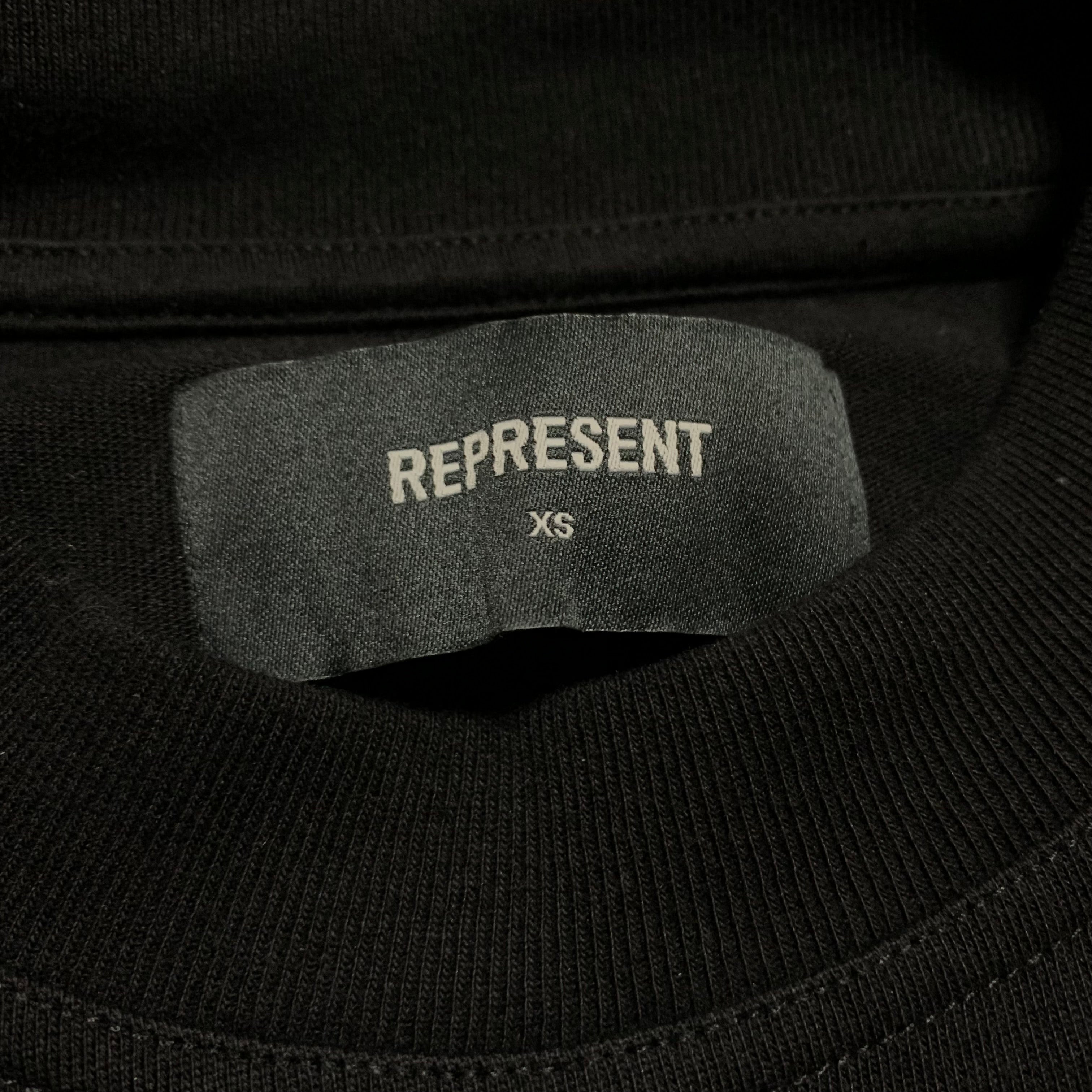Represent XS Owners Club Jet Black Tee Blue Graphic