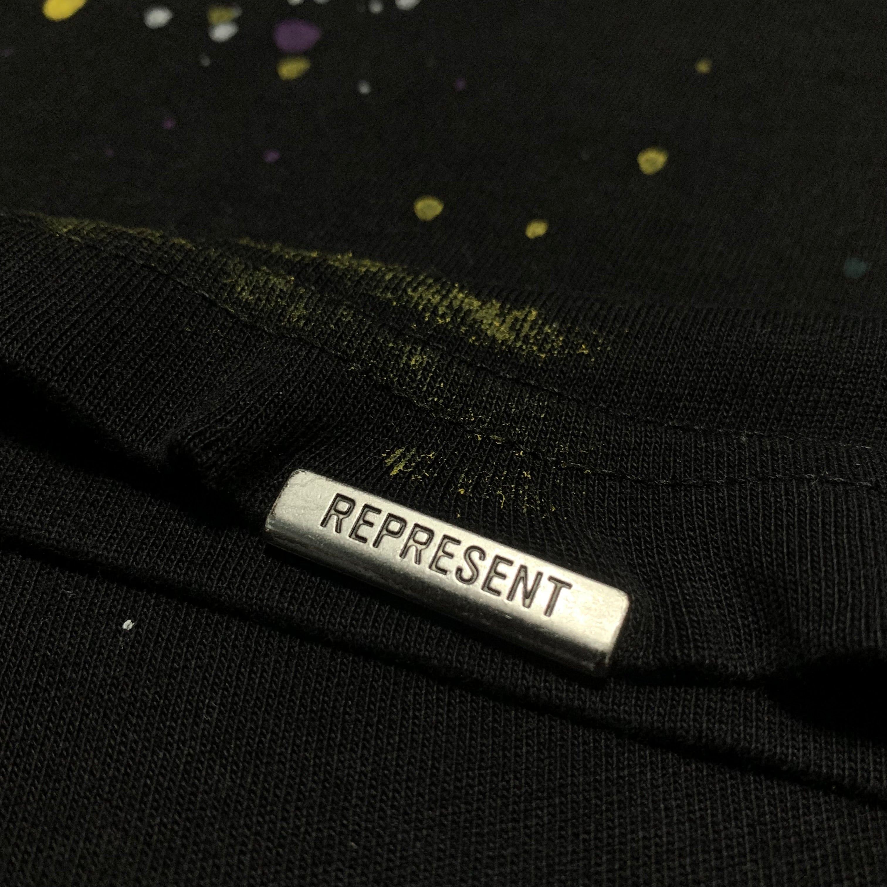 Bape Large Bespoke Commissions Jet Black Tee 'Paint Splatter'