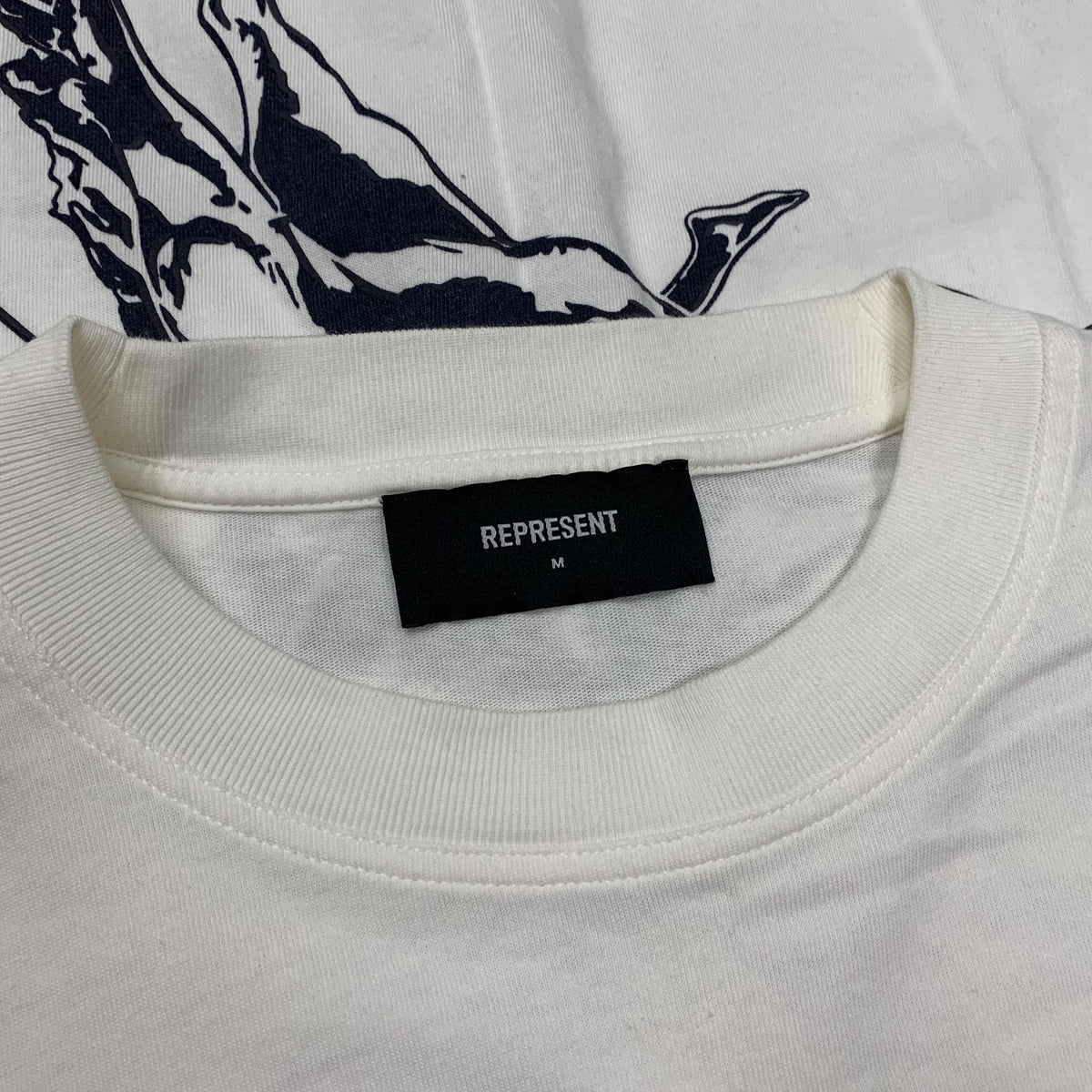 Represent Medium Tee Mascot Flat White Pocket T-Shirt