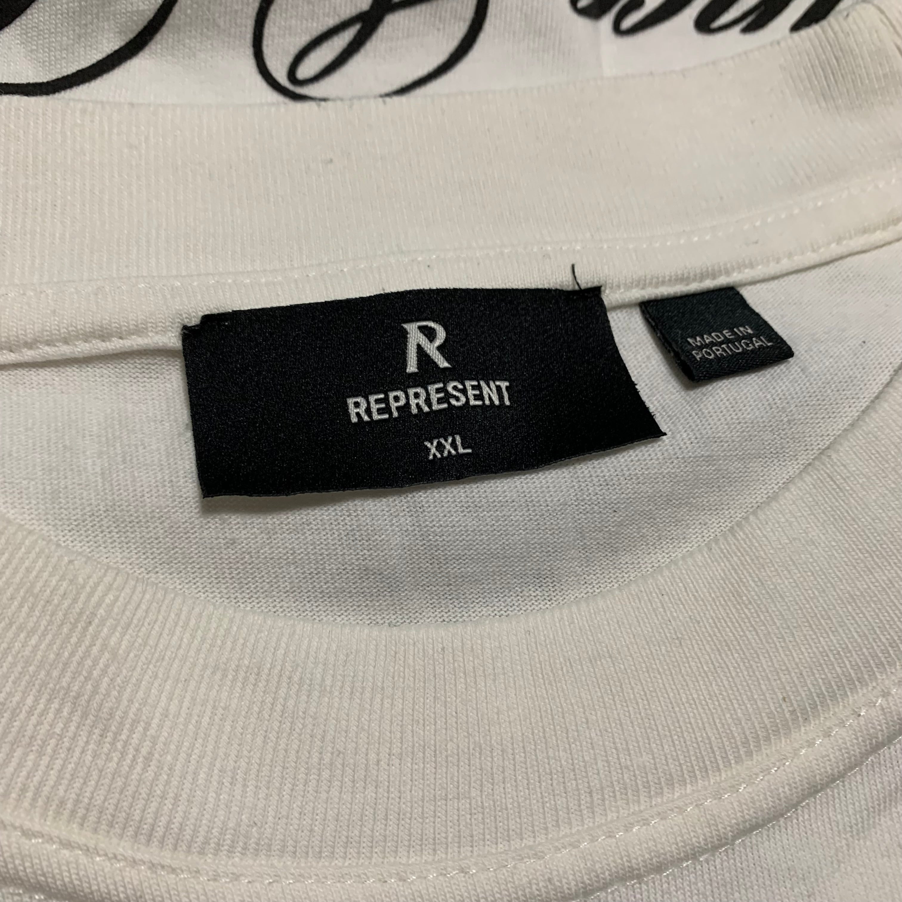 Represent XXL Crest Flat White Tee