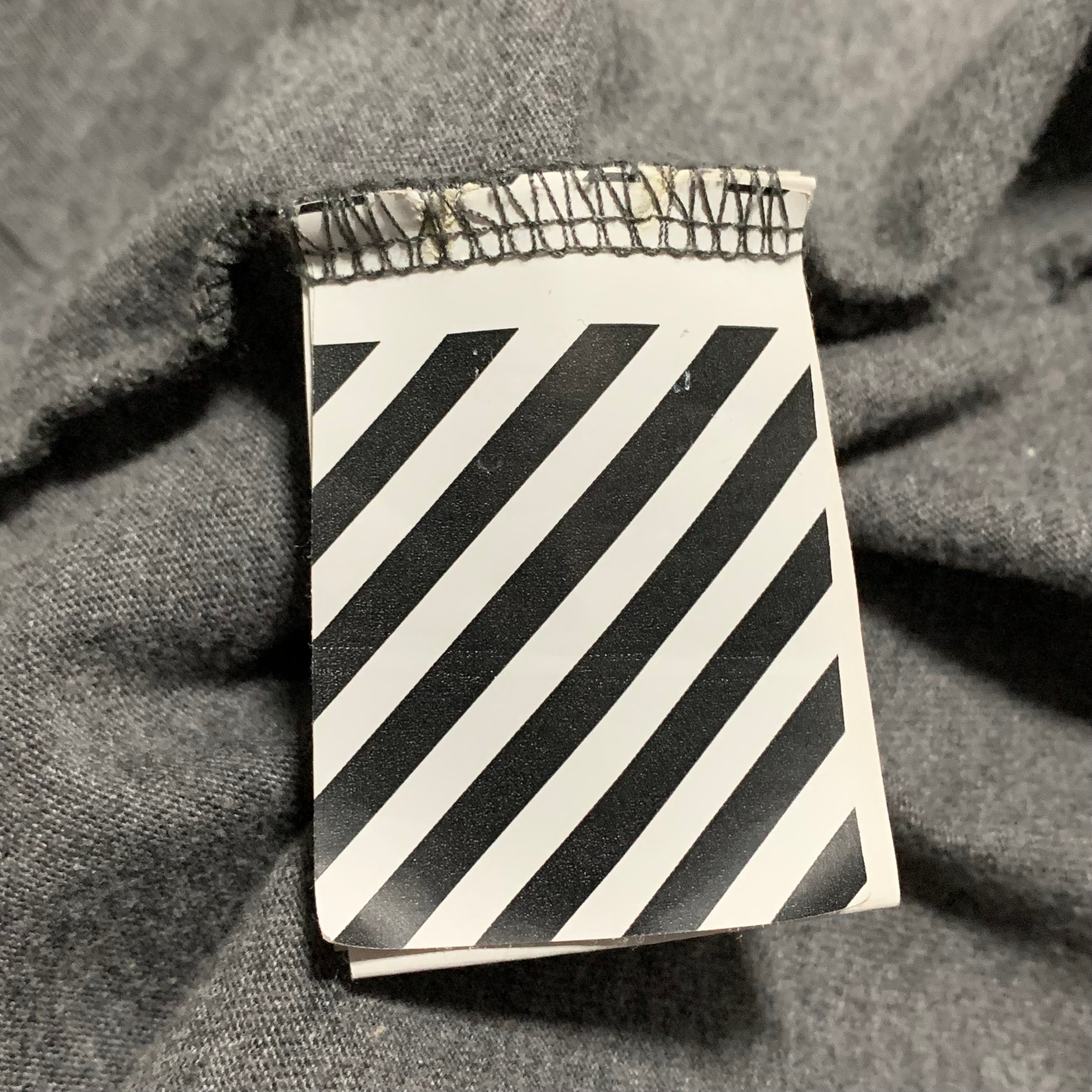 Off White Medium Arrows Graphic Grey Tee Virgil Abloh