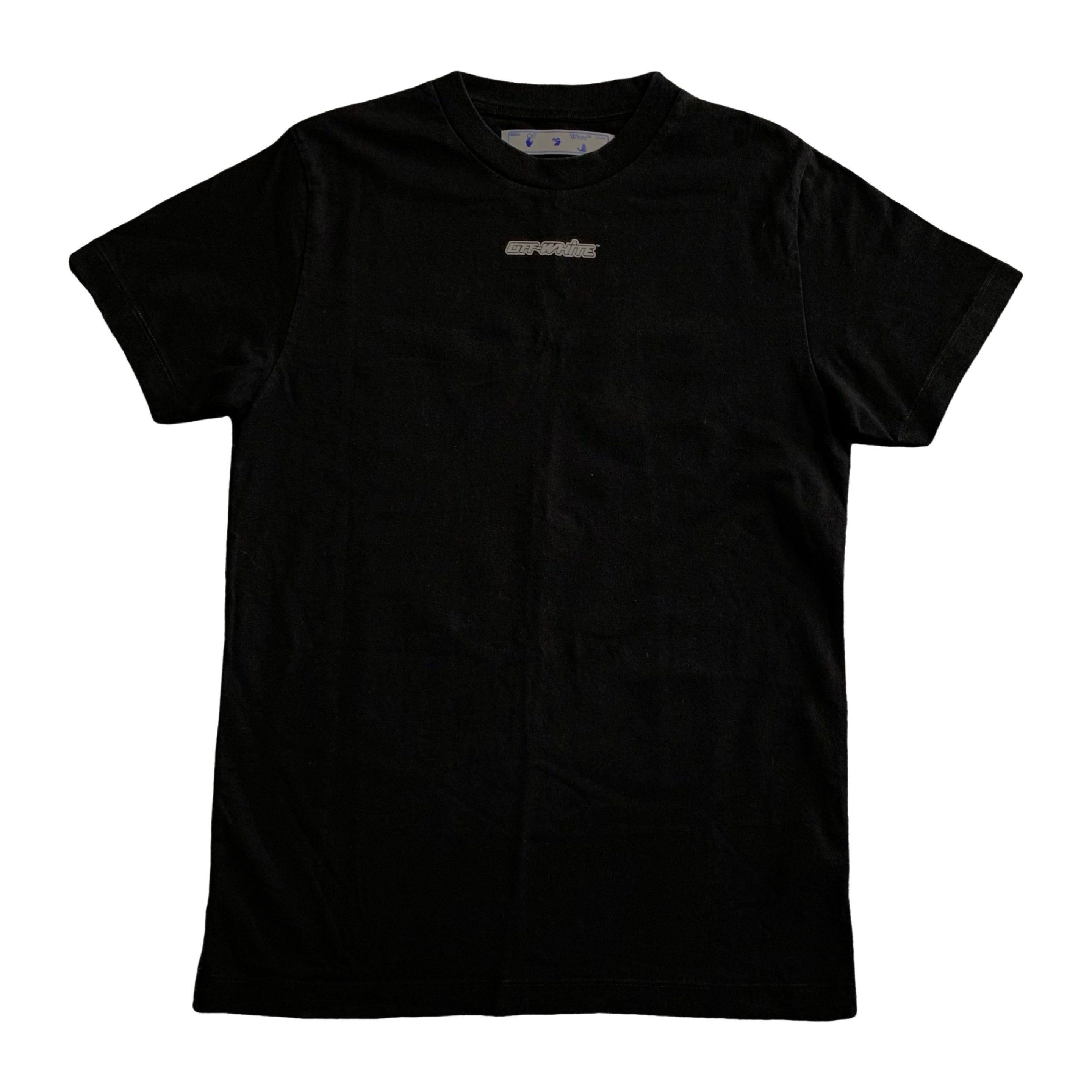Off White Small Tee Marker Arrows Black T-Shirt Virgil Abloh Blue Graphic