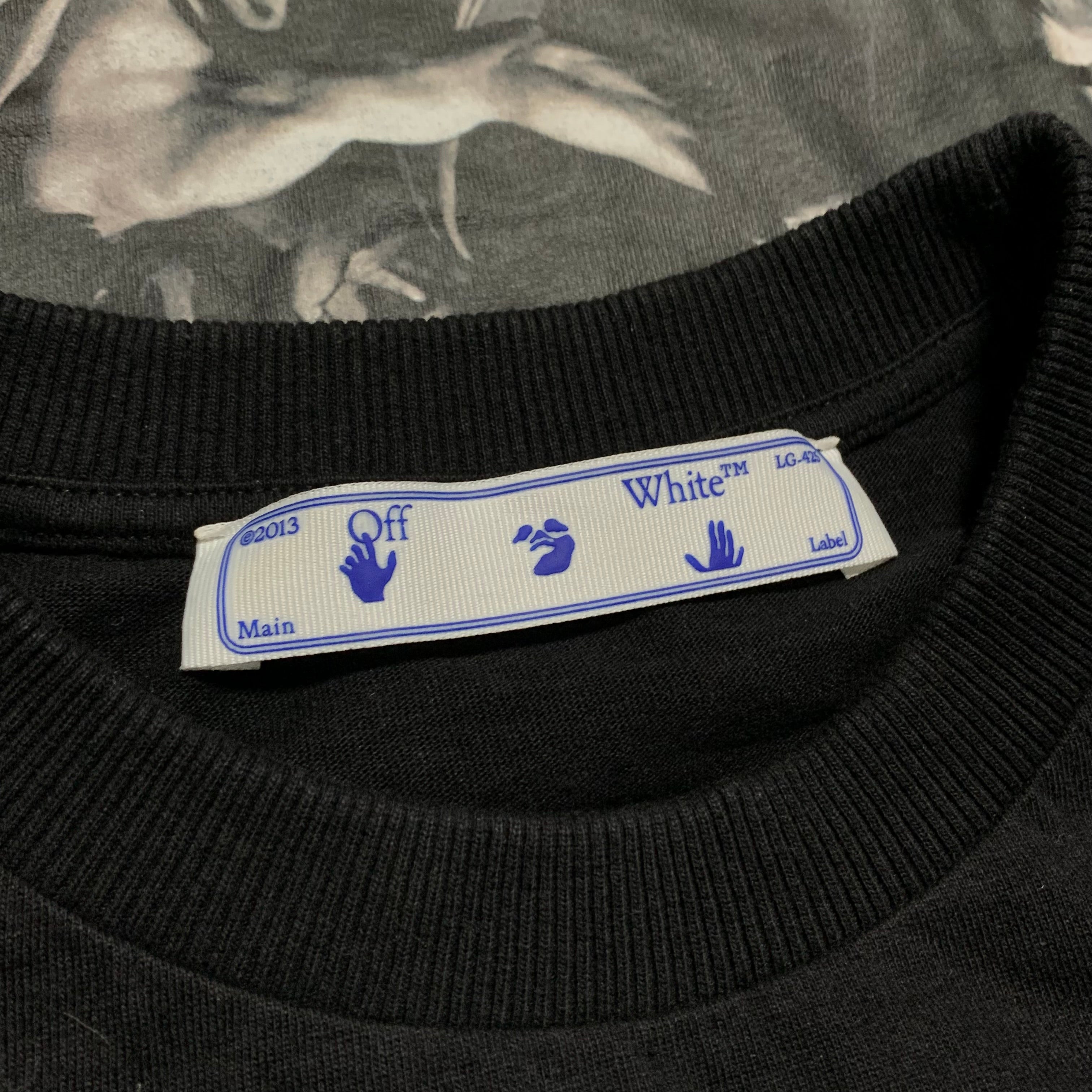 Off White Small Caravaggio Graphic Black Tee Till The End Virgil Abloh