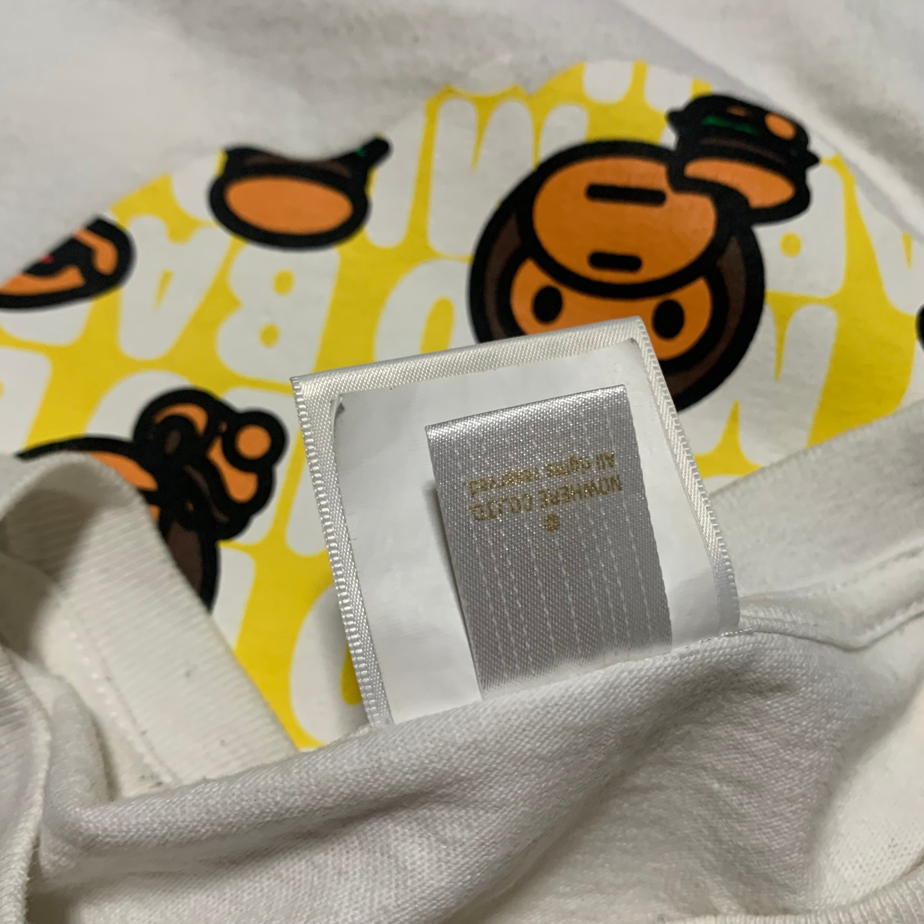Represent Medium Baby Milo Ape Head White Tee 'Junk Food'