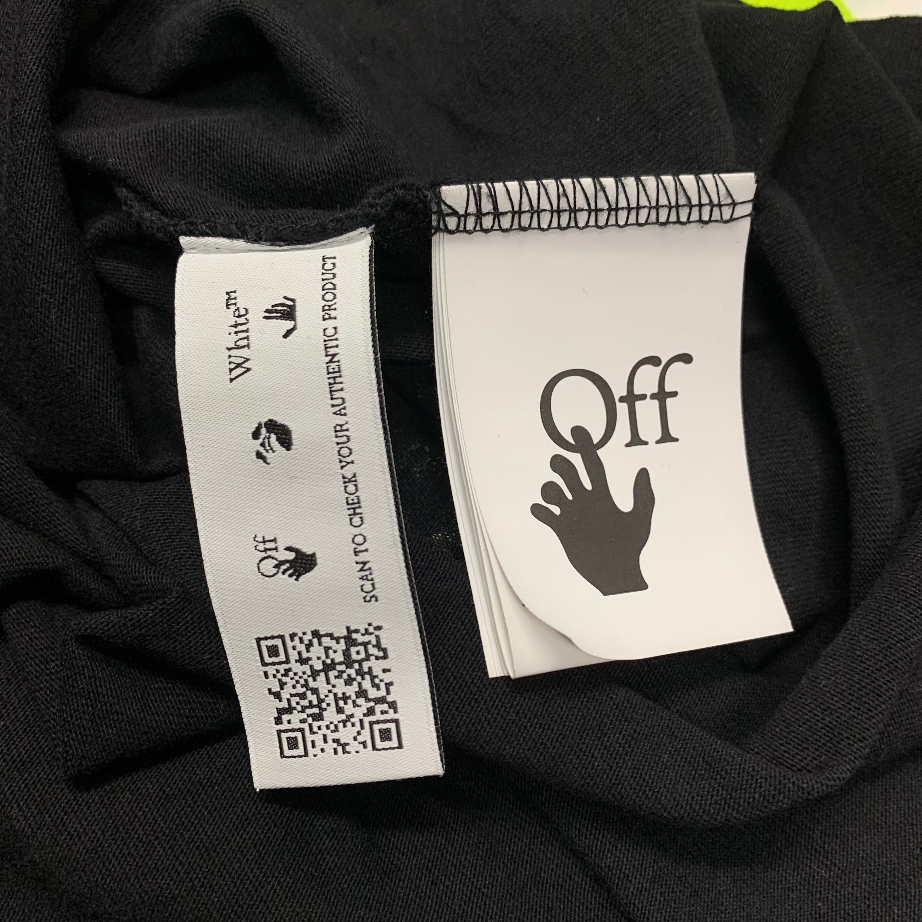 Off White Medium Tee Exactly The Opposite Arrows Black T-Shirt Virgil Abloh