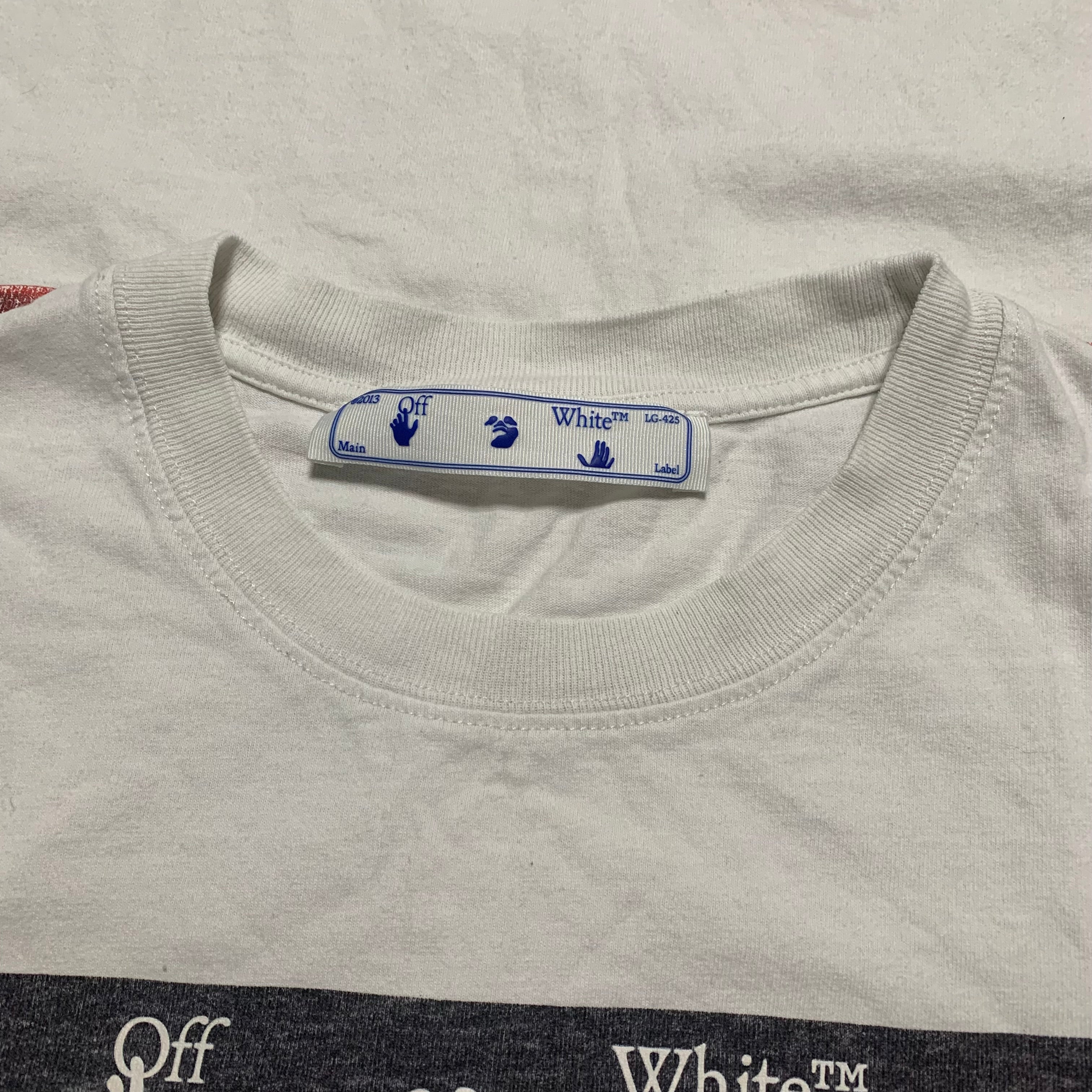 Off White XS Caravaggio Arrows White Tee Virgil Abloh