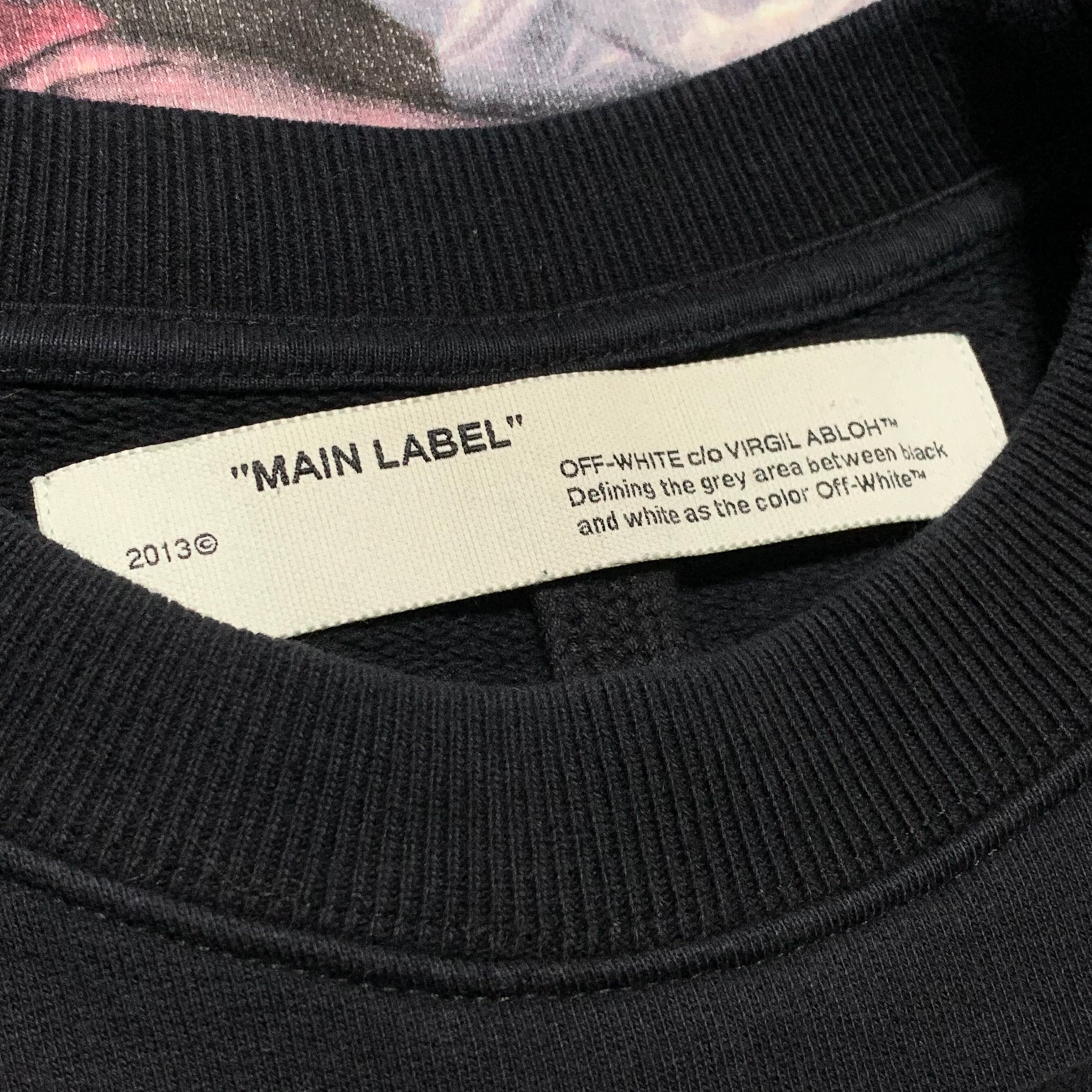 Off White XS Mariana Silva Painting Black Sweatshirt Crewneck Virgil Abloh