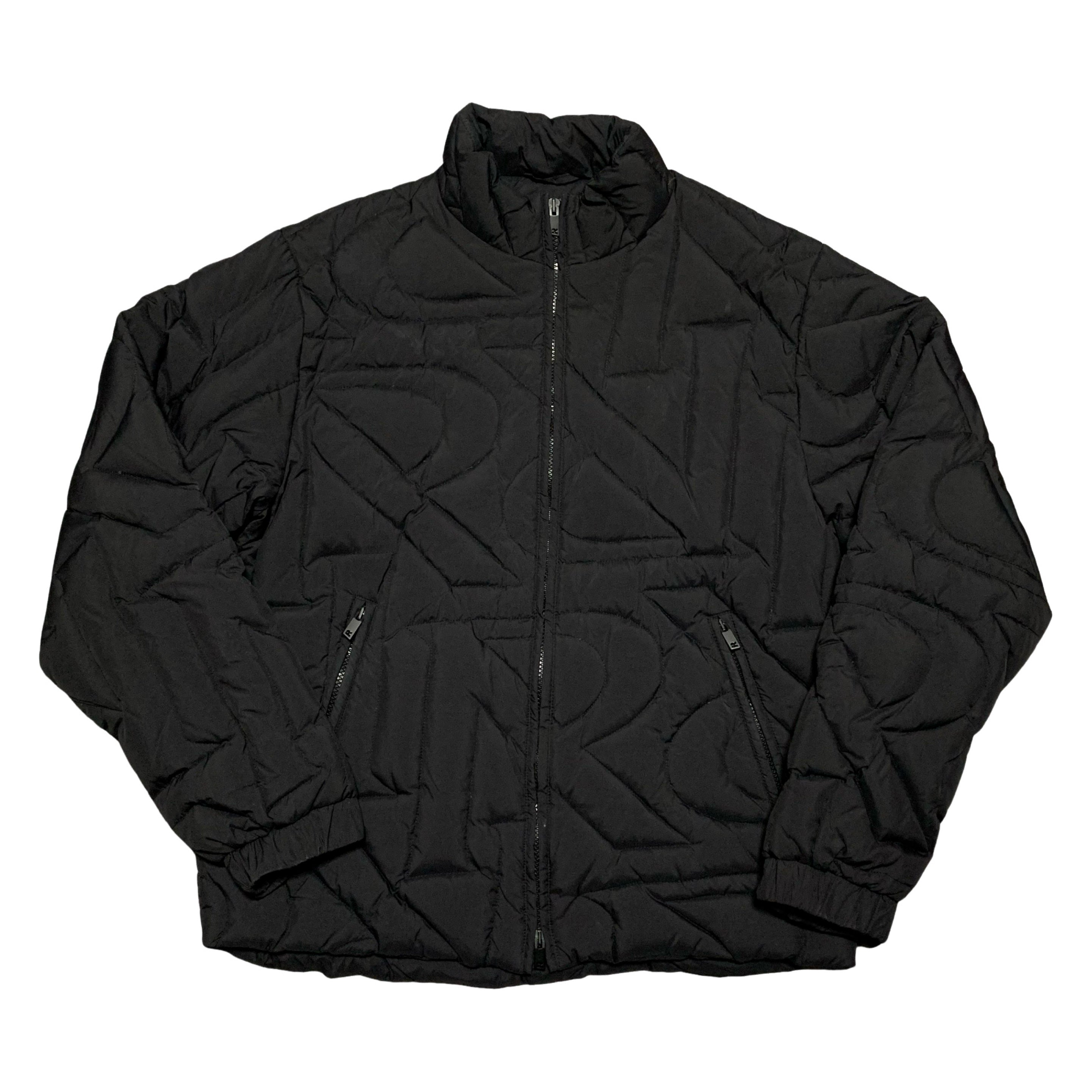 Represent Small Puffer Jacket Initial Lightweight Black Jacket