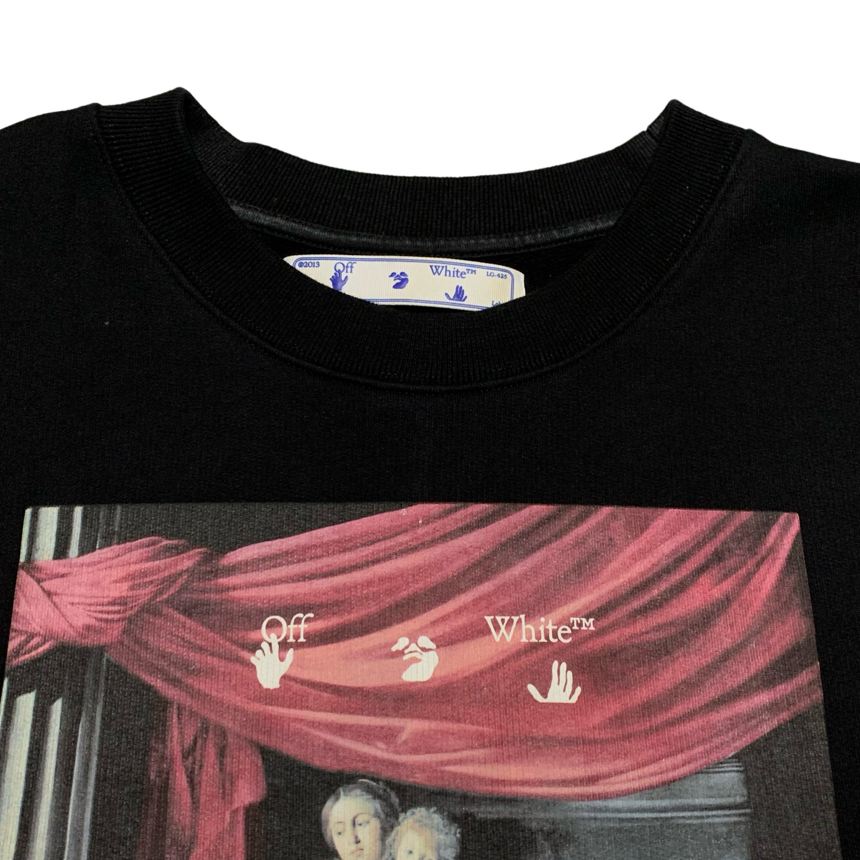 Off White Large Caravaggio Arrows Black Sweatshirt Crewneck Virgil Abloh
