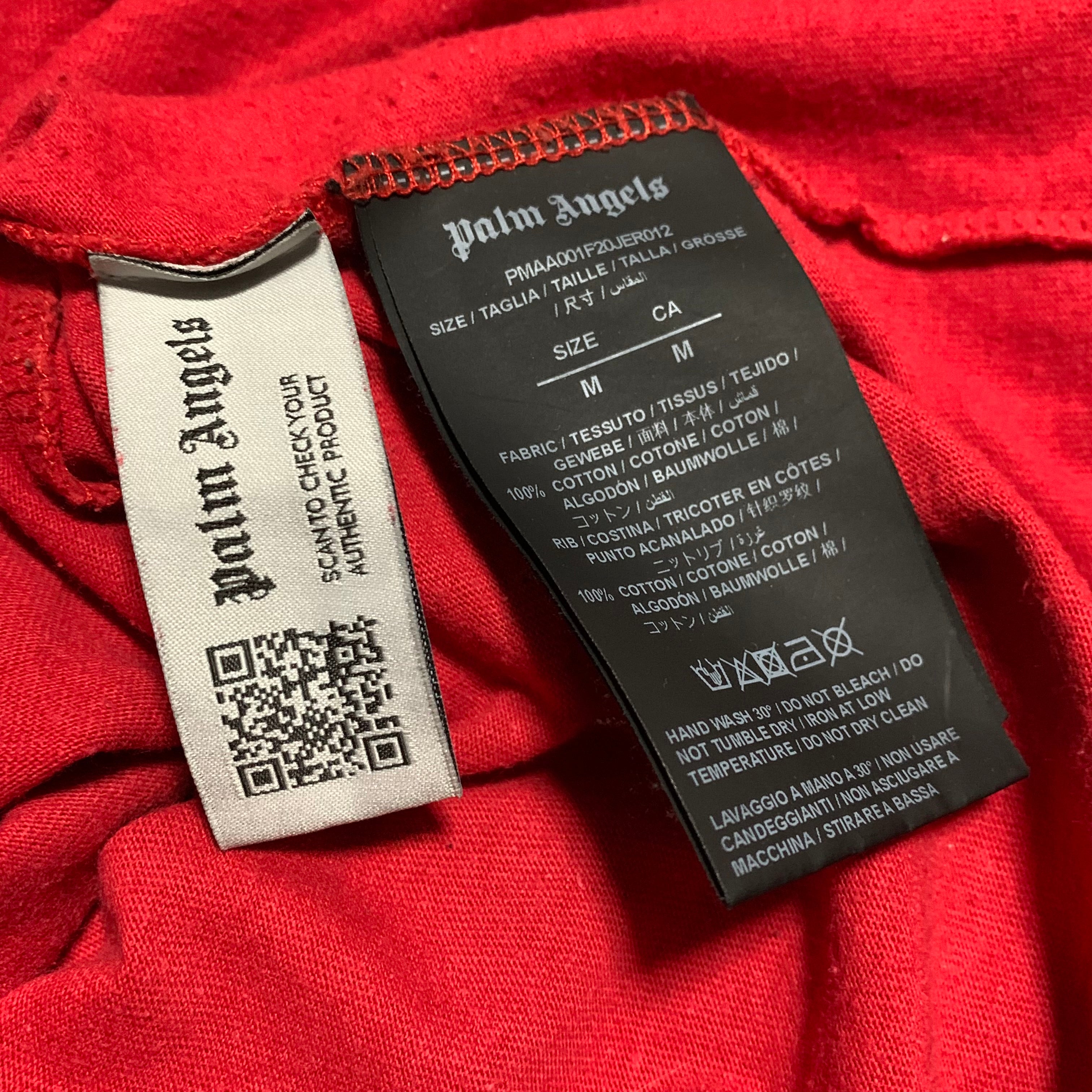 Palm Angels Medium Las Vegas Sprayed Red Tee