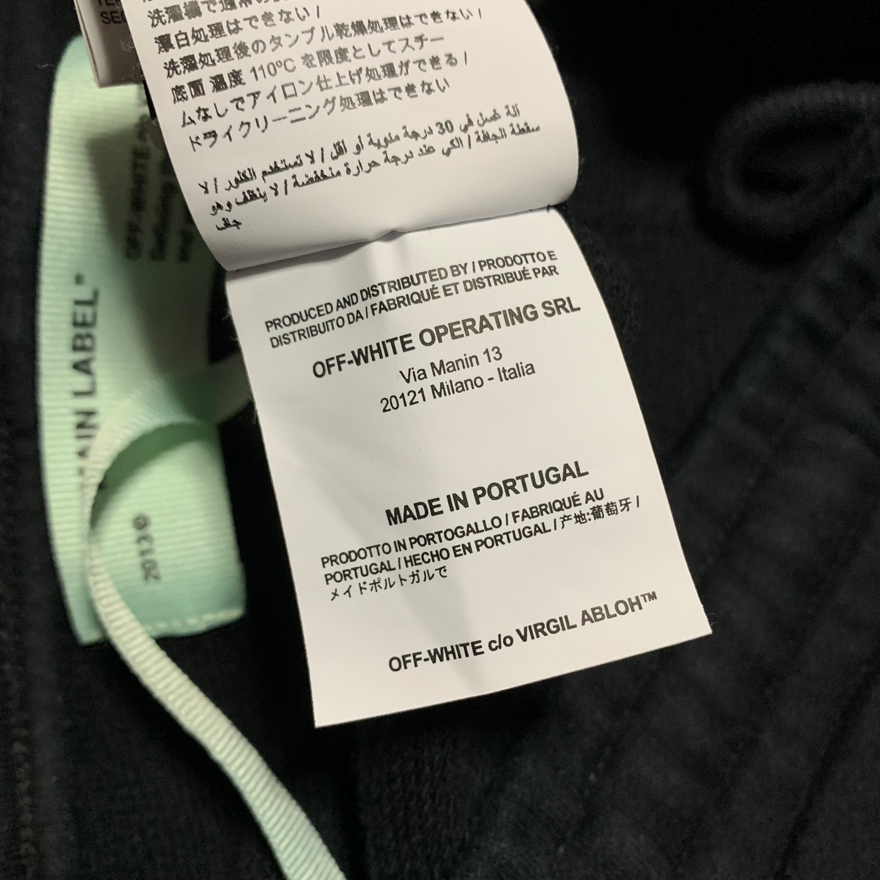 Off White Small Shorts Impressionism Black Sweatpants Bottoms Virgil Abloh