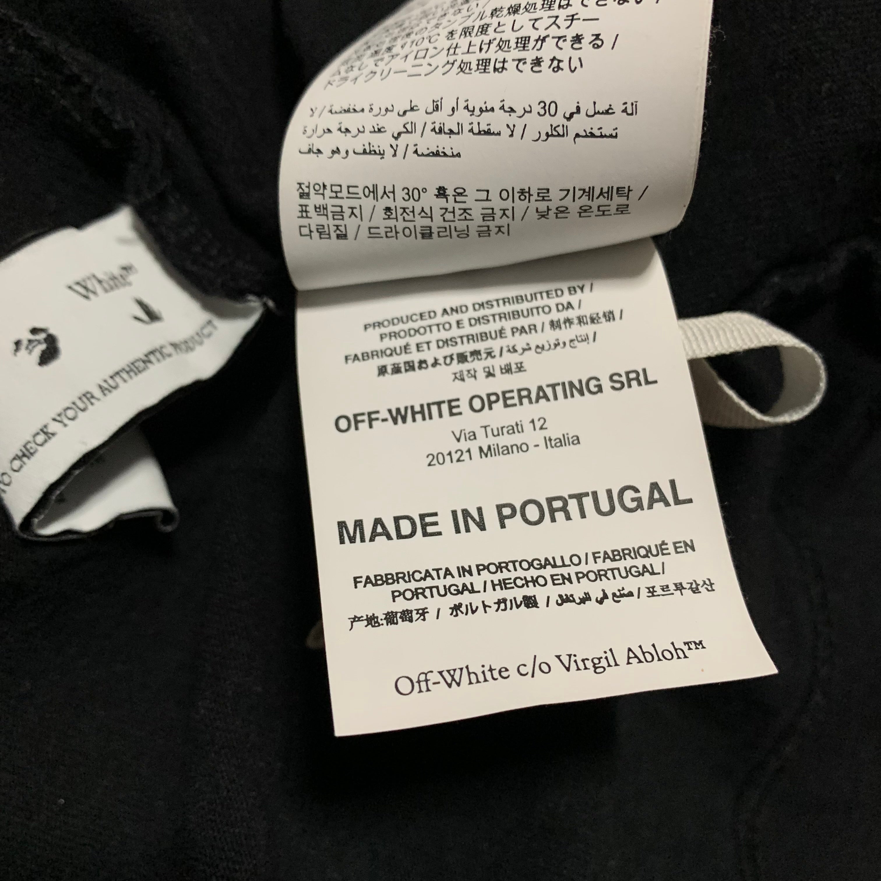 Off White Small Caravaggio Arrows Black Tee Virgil Abloh Sprayed Graffiti