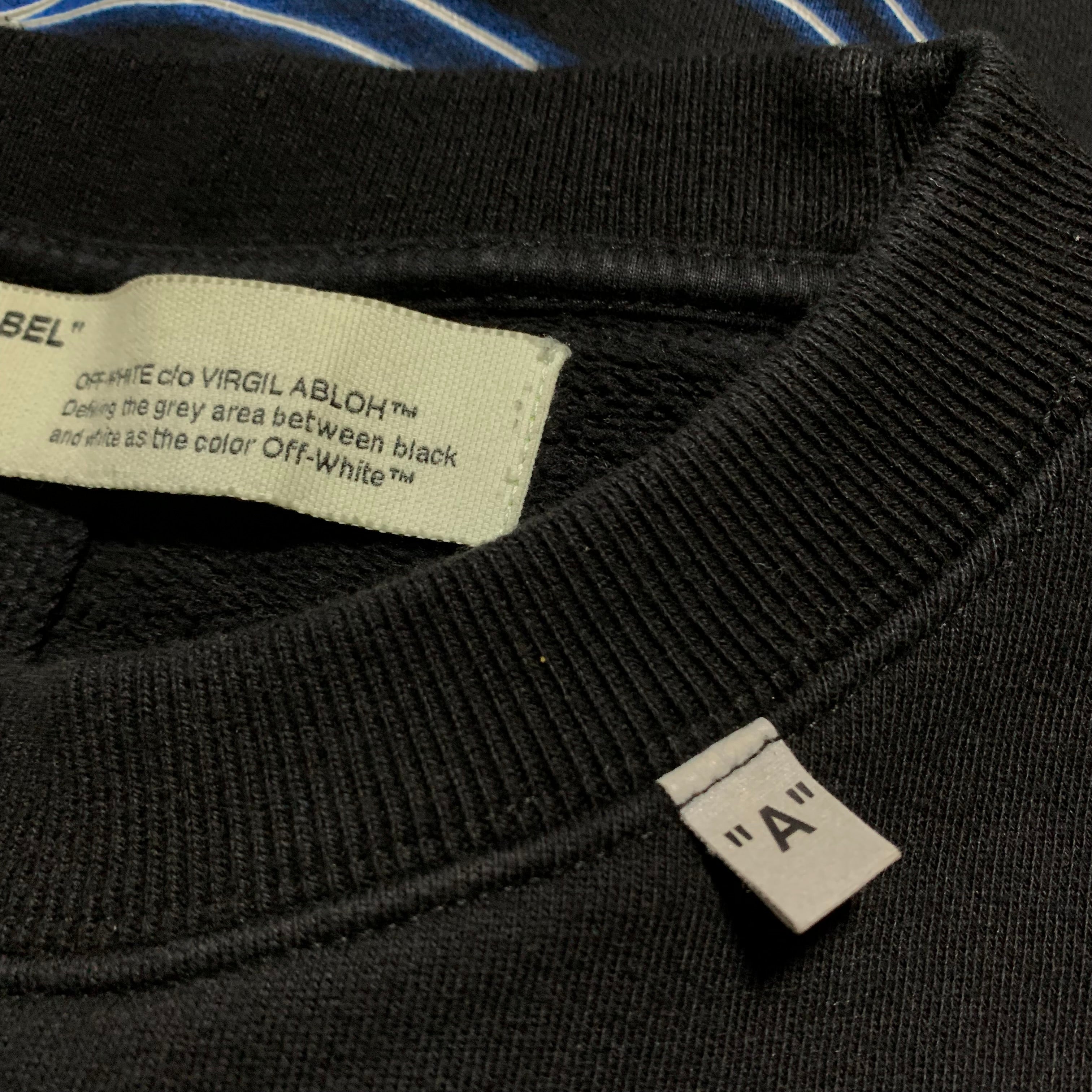 Off White Medium Rationalism Black Sweatshirt Crewneck Virgil Abloh