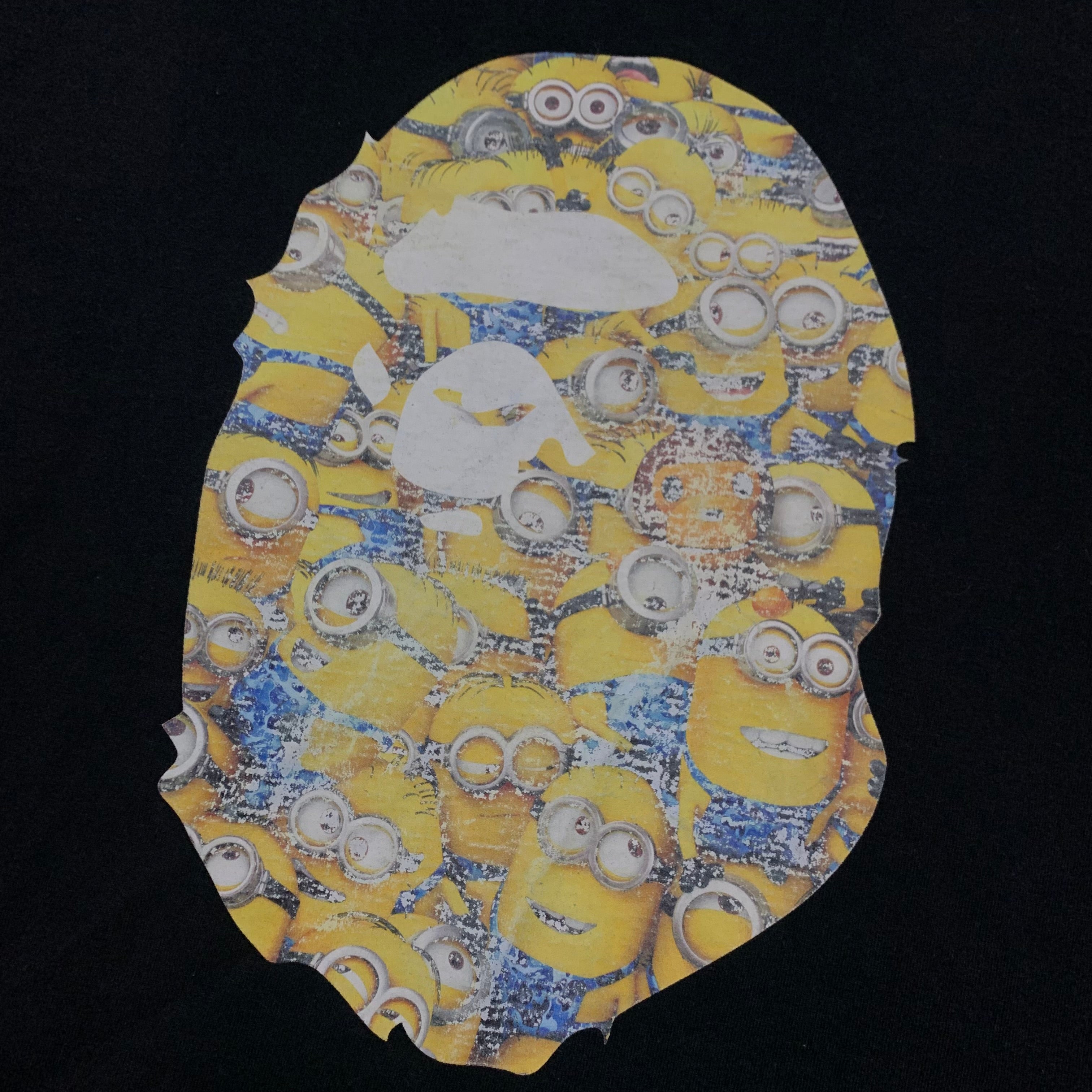Bape Large Minions Ape Head Black Tee A Bathing Ape
