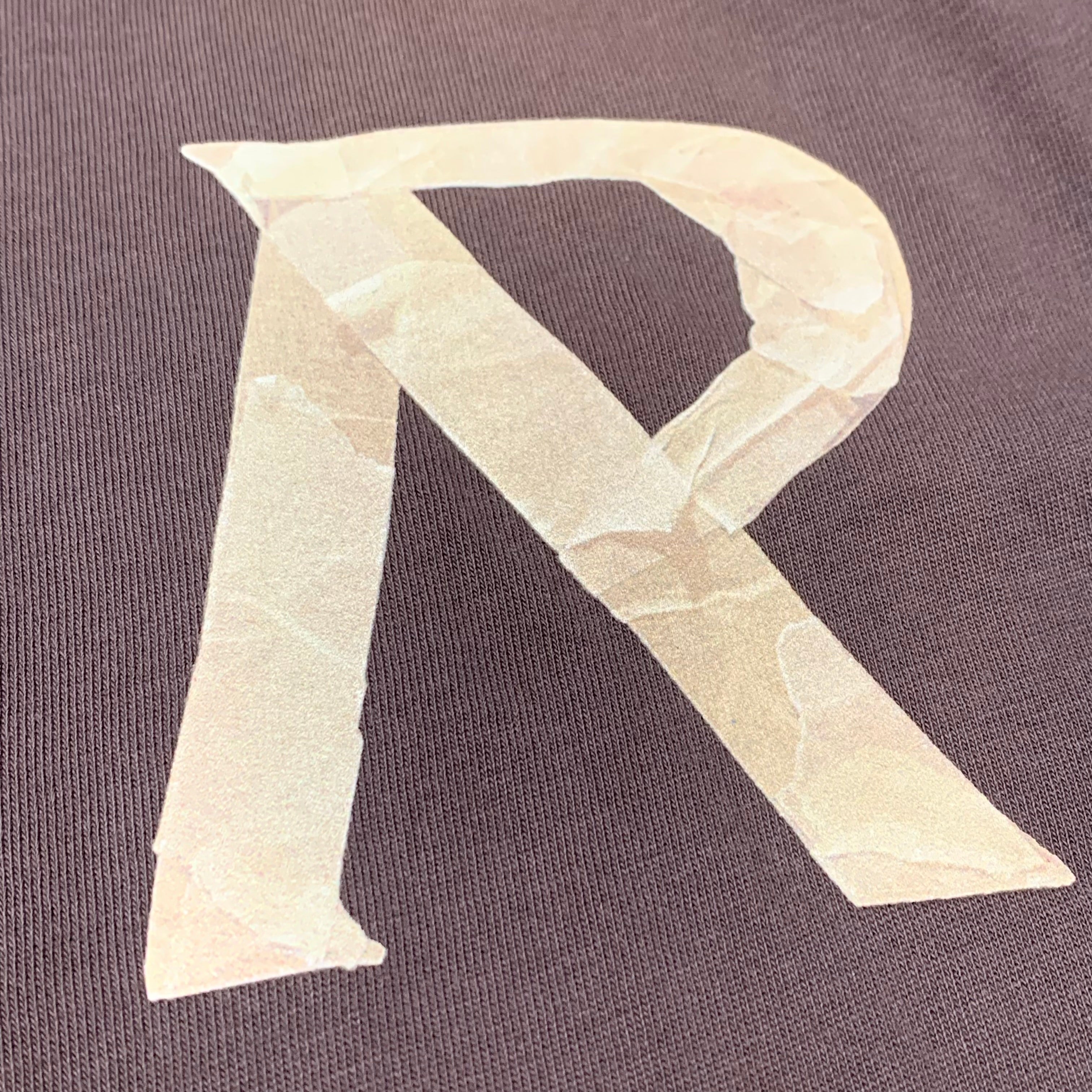 Represent Medium Tee Masking Tape Initial Cedar Brown T-Shirt