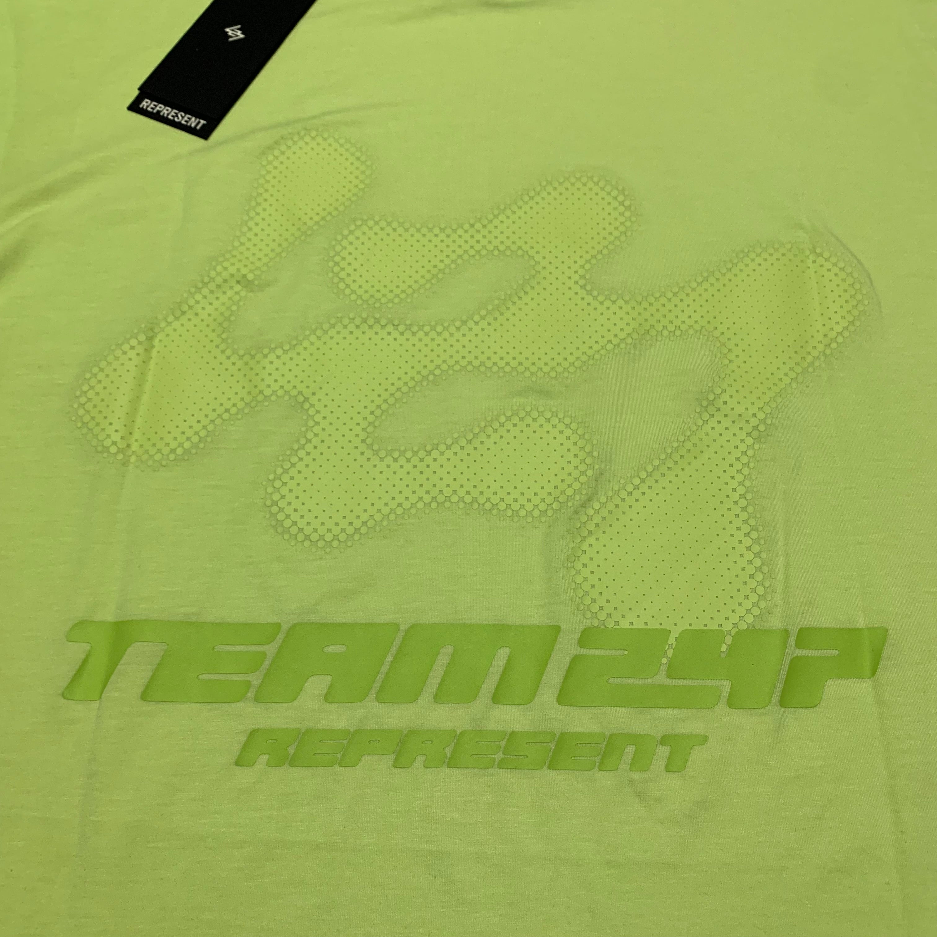 Represent Medium 247 Future Terrains Oversized Tee Shadow Lime