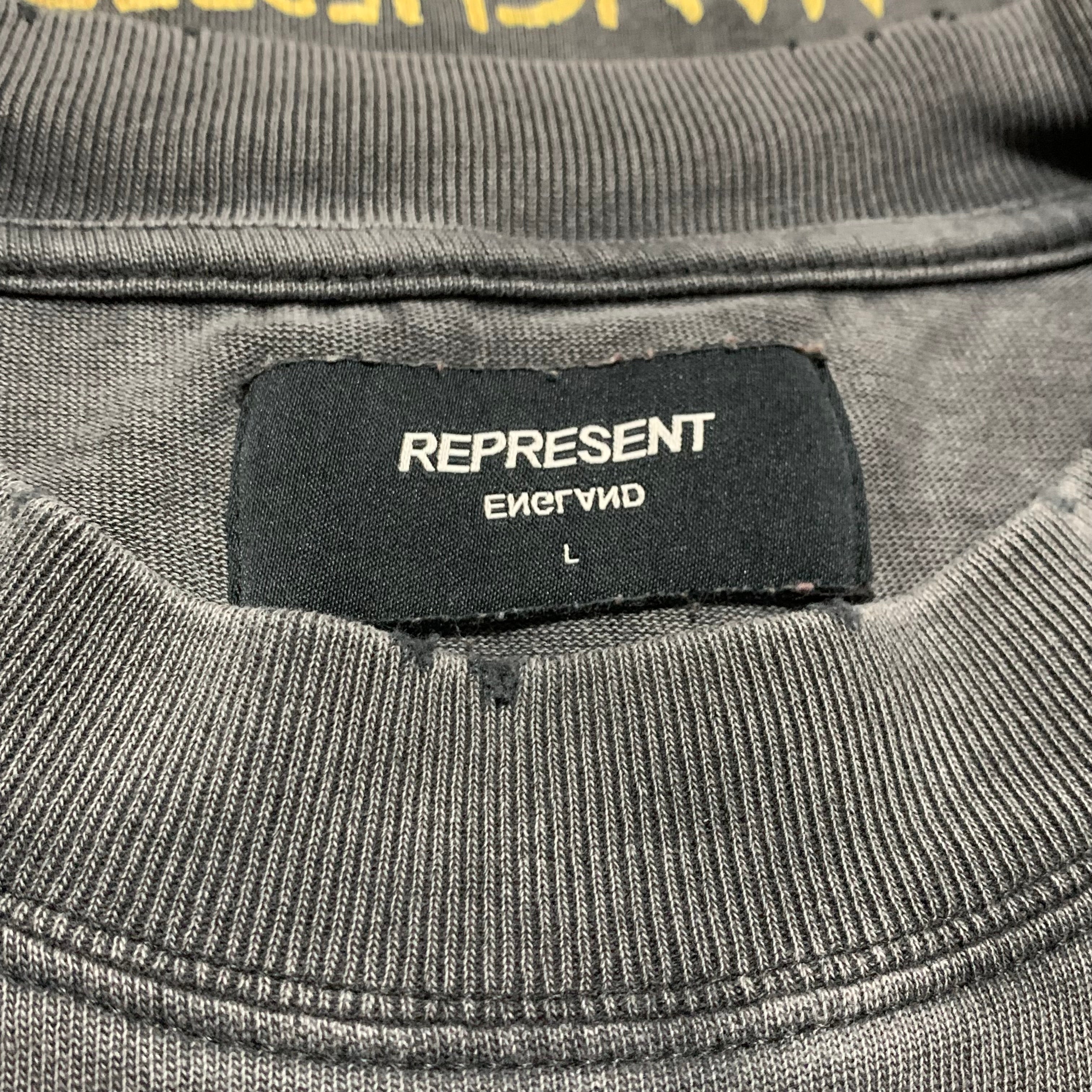 Represent Larg Rep N Resent Vintage Grey Tee