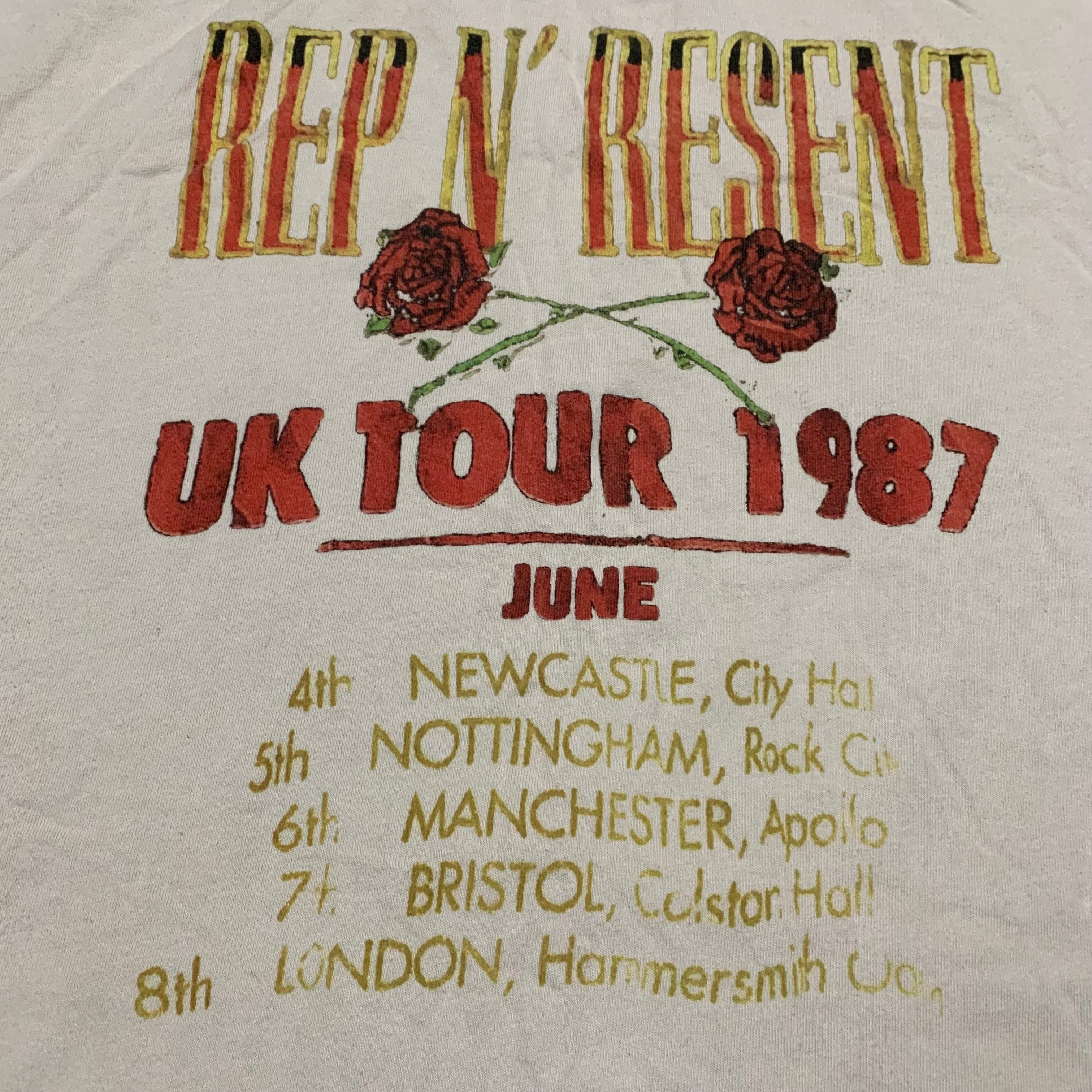 Represent Large Rep N Resent Vintage White Tee