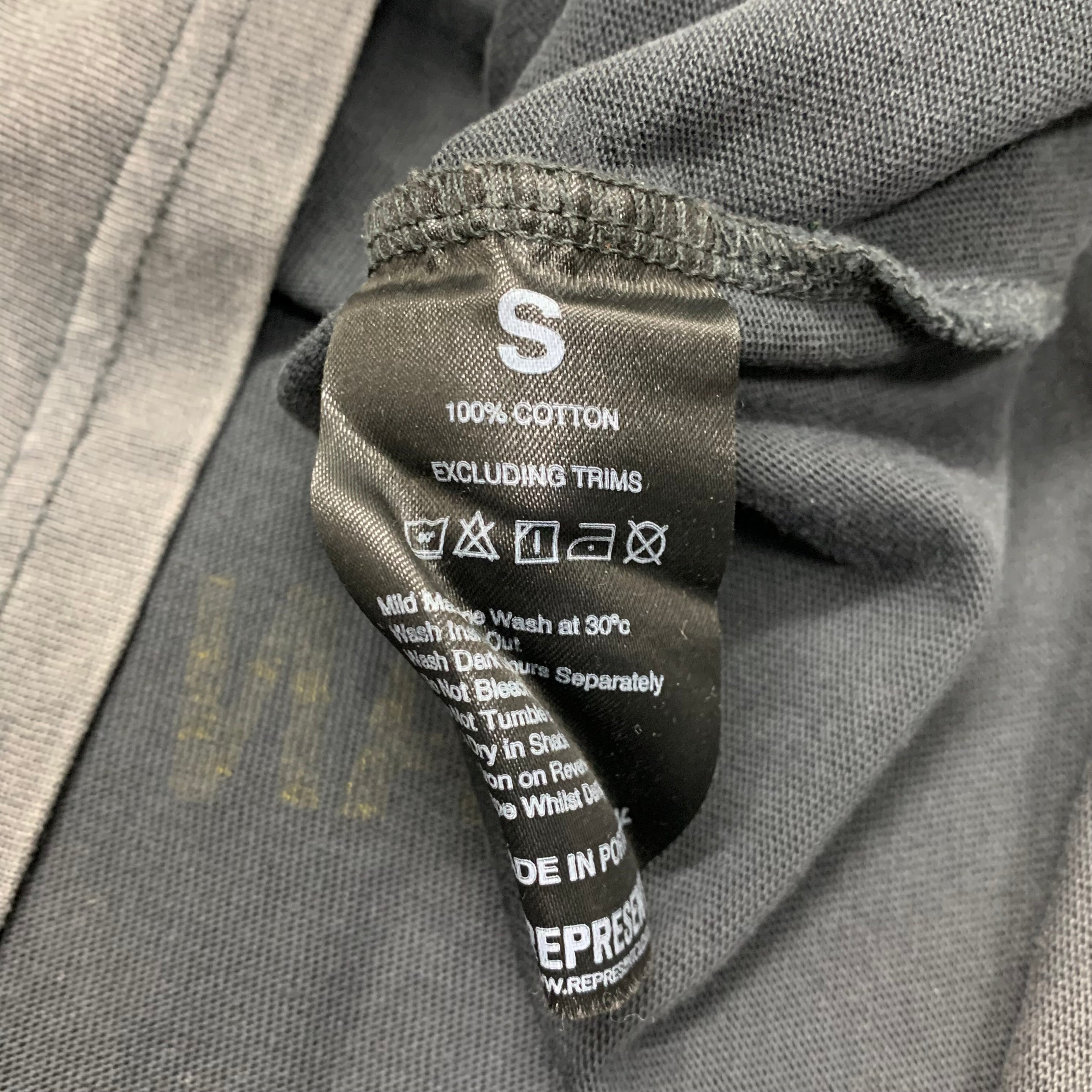 Represent Small Tee Milan Initial Vintage Grey T-Shirt