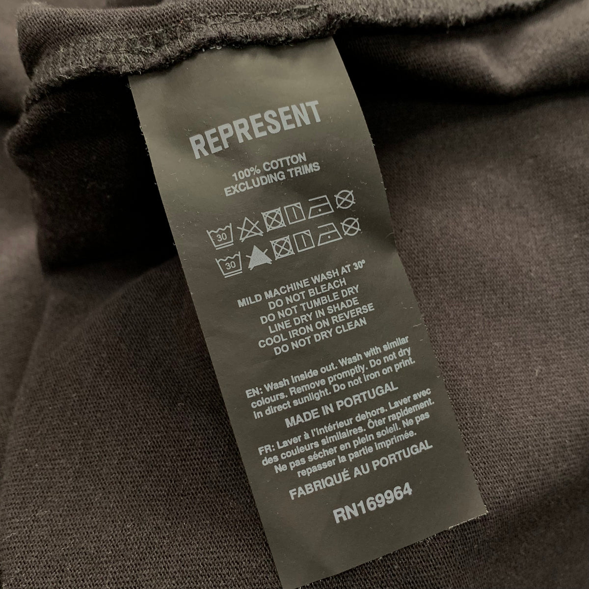 Represent Medium Tee Owners Club Script Jet Black T-Shirt