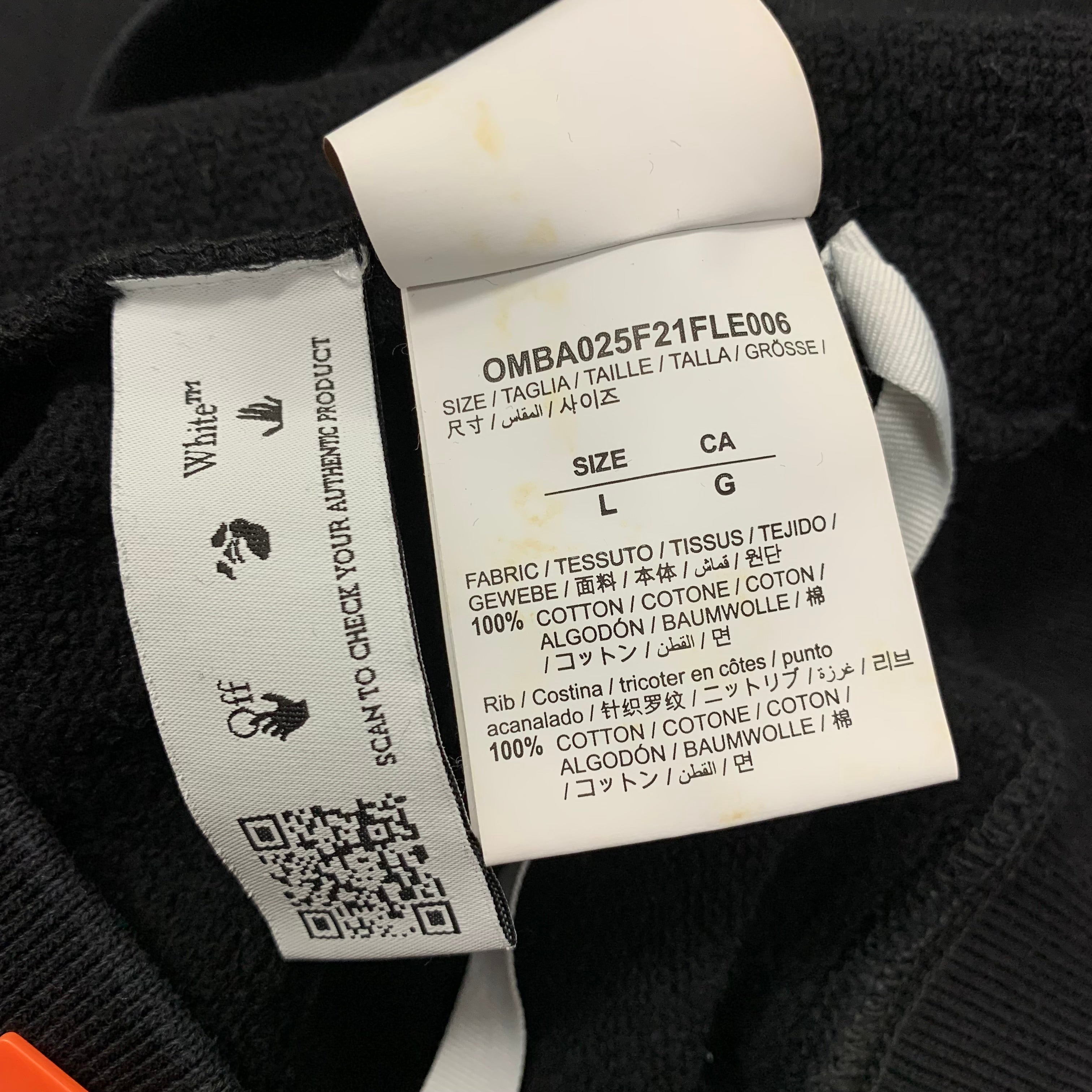 Off White Medium Degrade Arrows Black Sweatshirt Crewneck Virgil Abloh