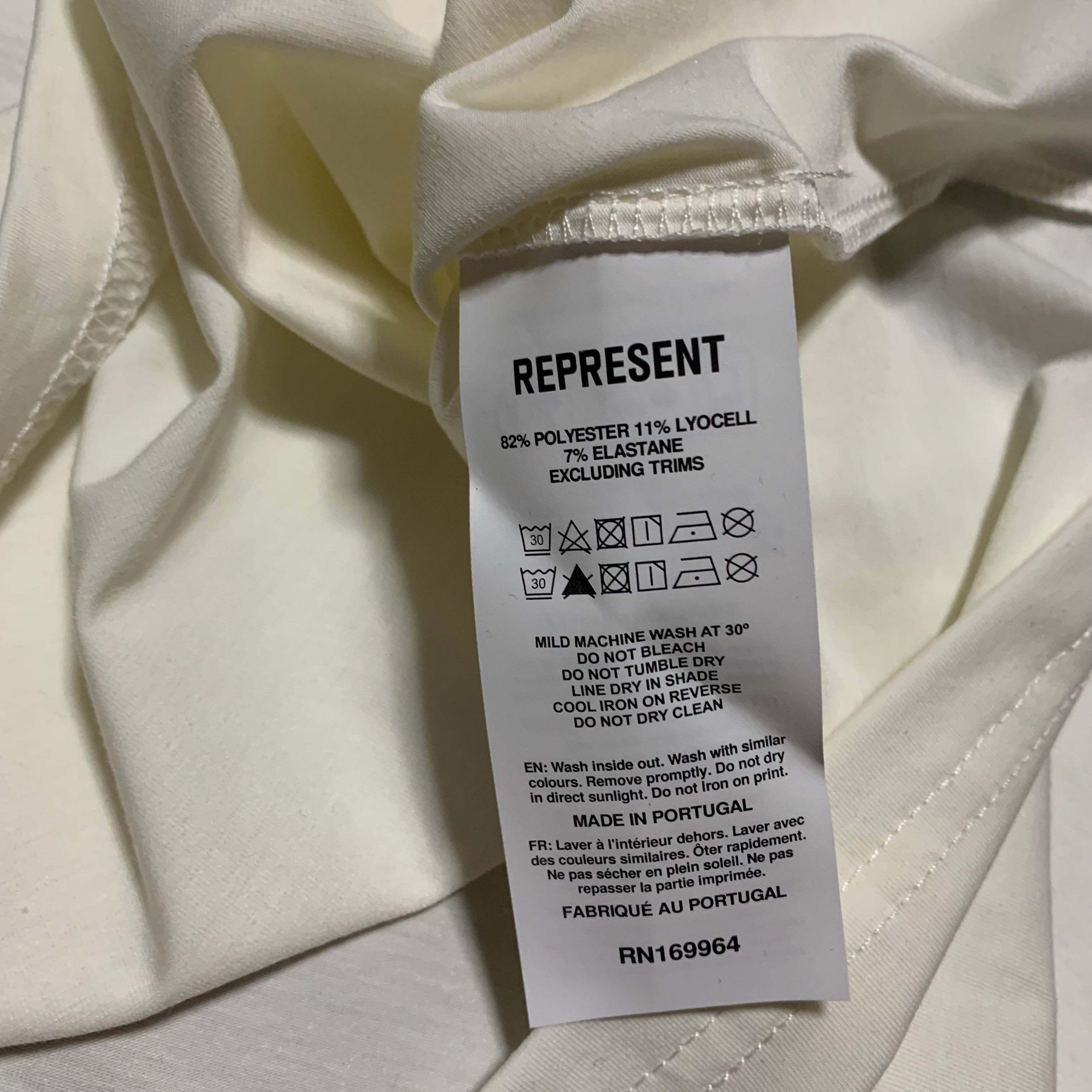 Represent Medium 247 Future Terrains Oversized Tee Flat White