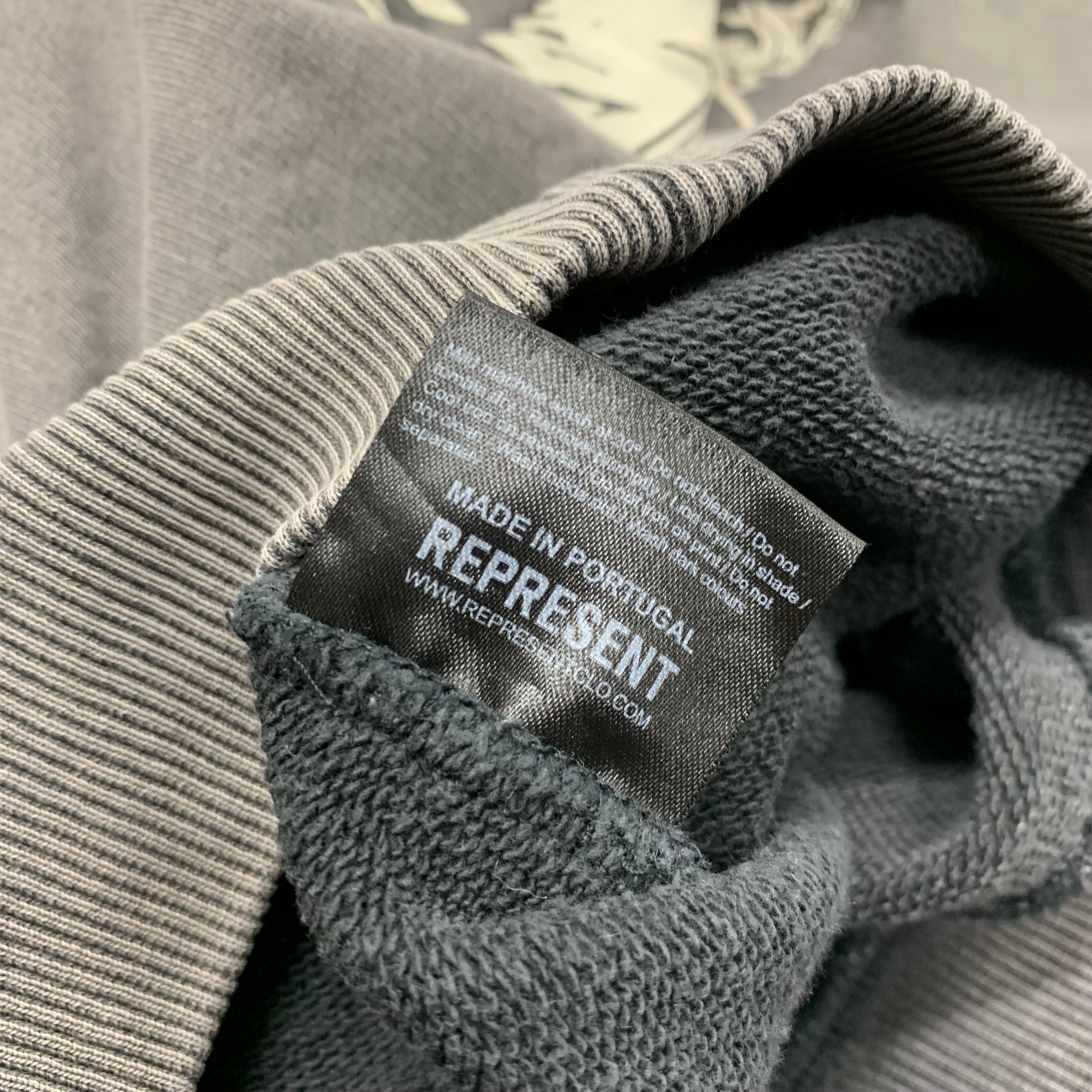 Represent XXS Hoodie Mascot Initial Vintage Grey Hoodie