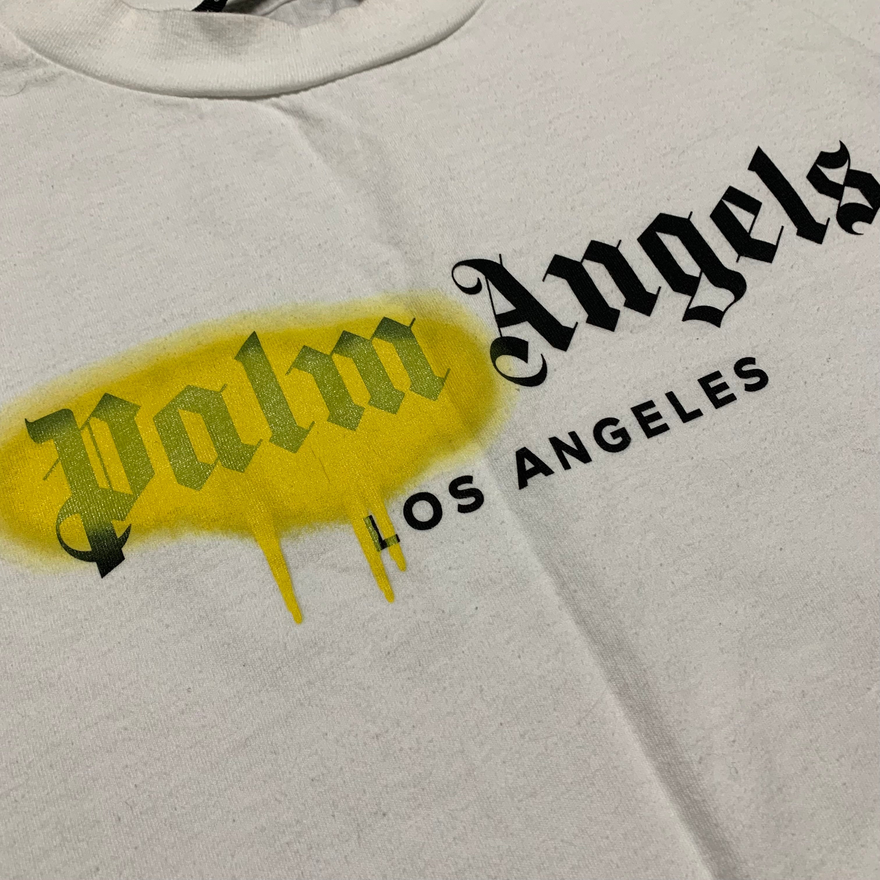 Palm Angels XL Los Angels Sprayed White Tee