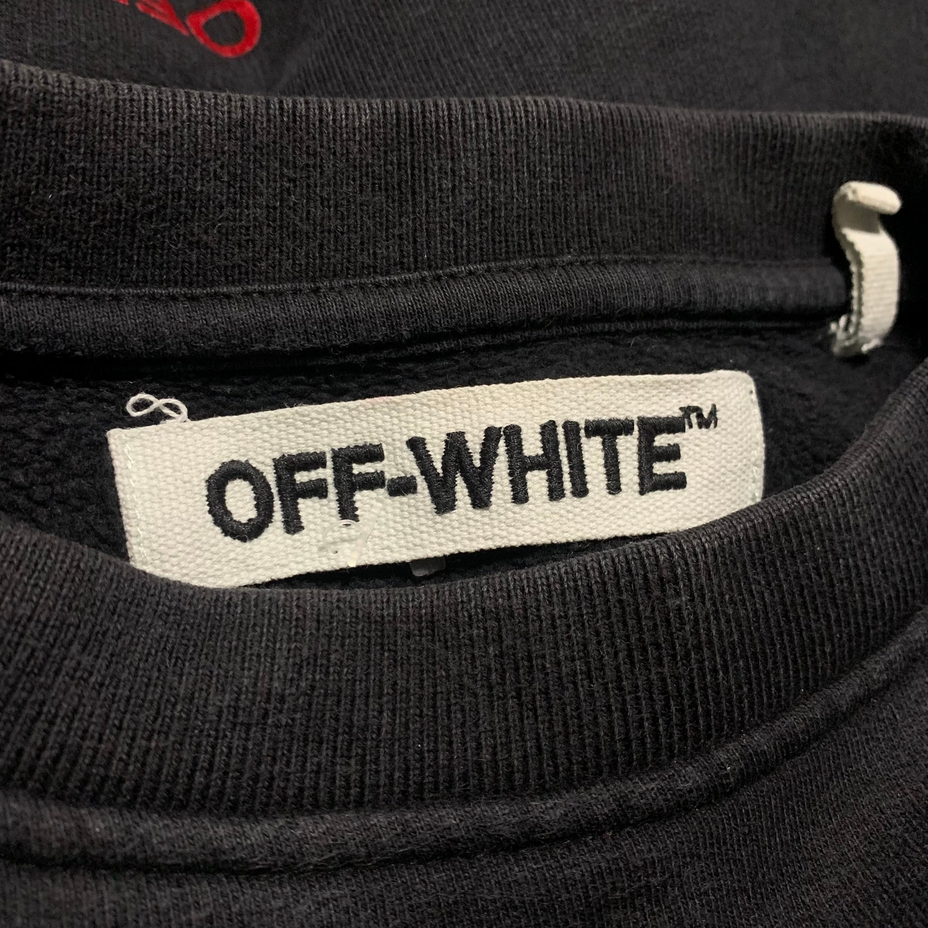 Off White Medium Wolf Sweatshirt Crewneck Black Virgil Abloh