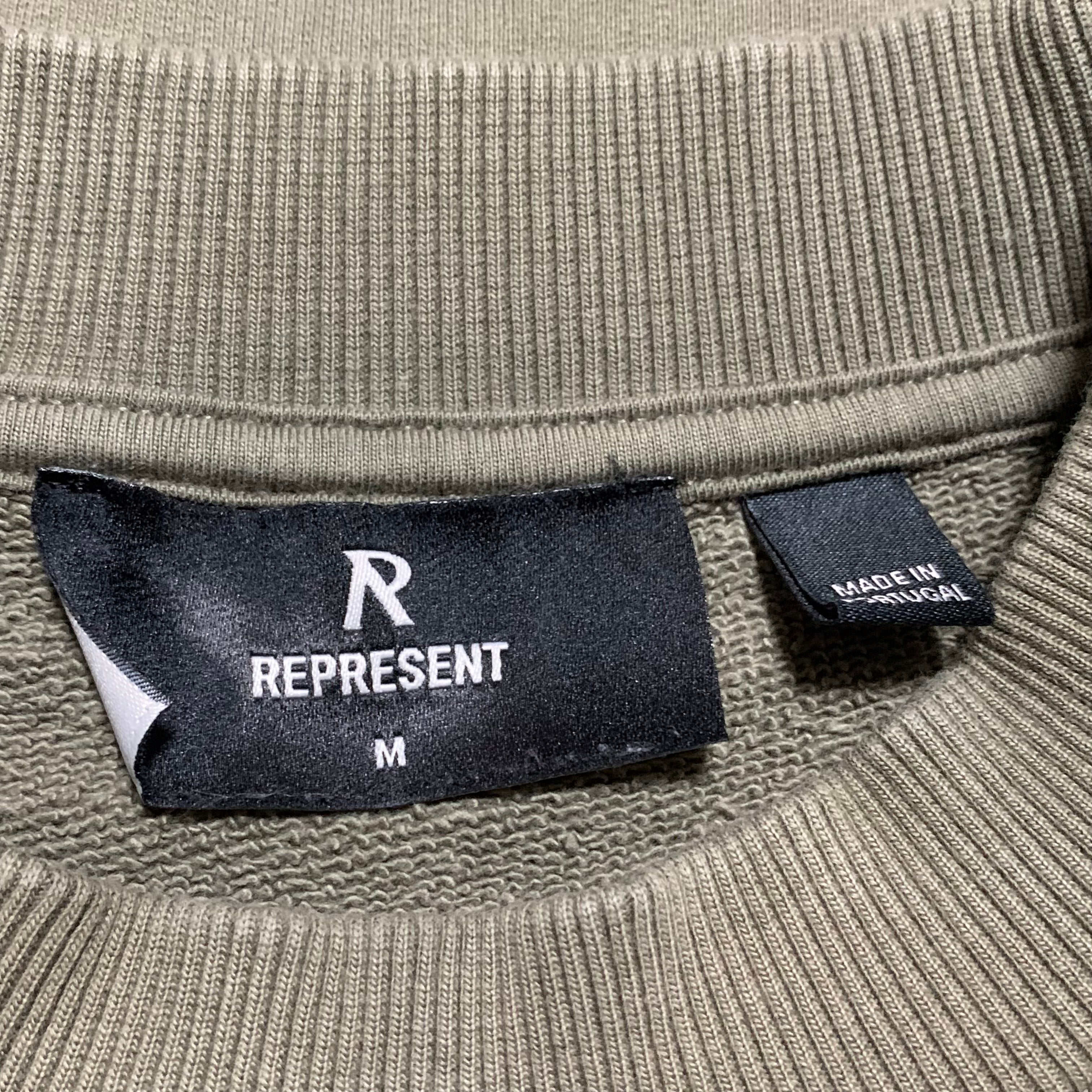 Represent Medium Owners Club Olive Green Sweater Sweatshirt Crewneck