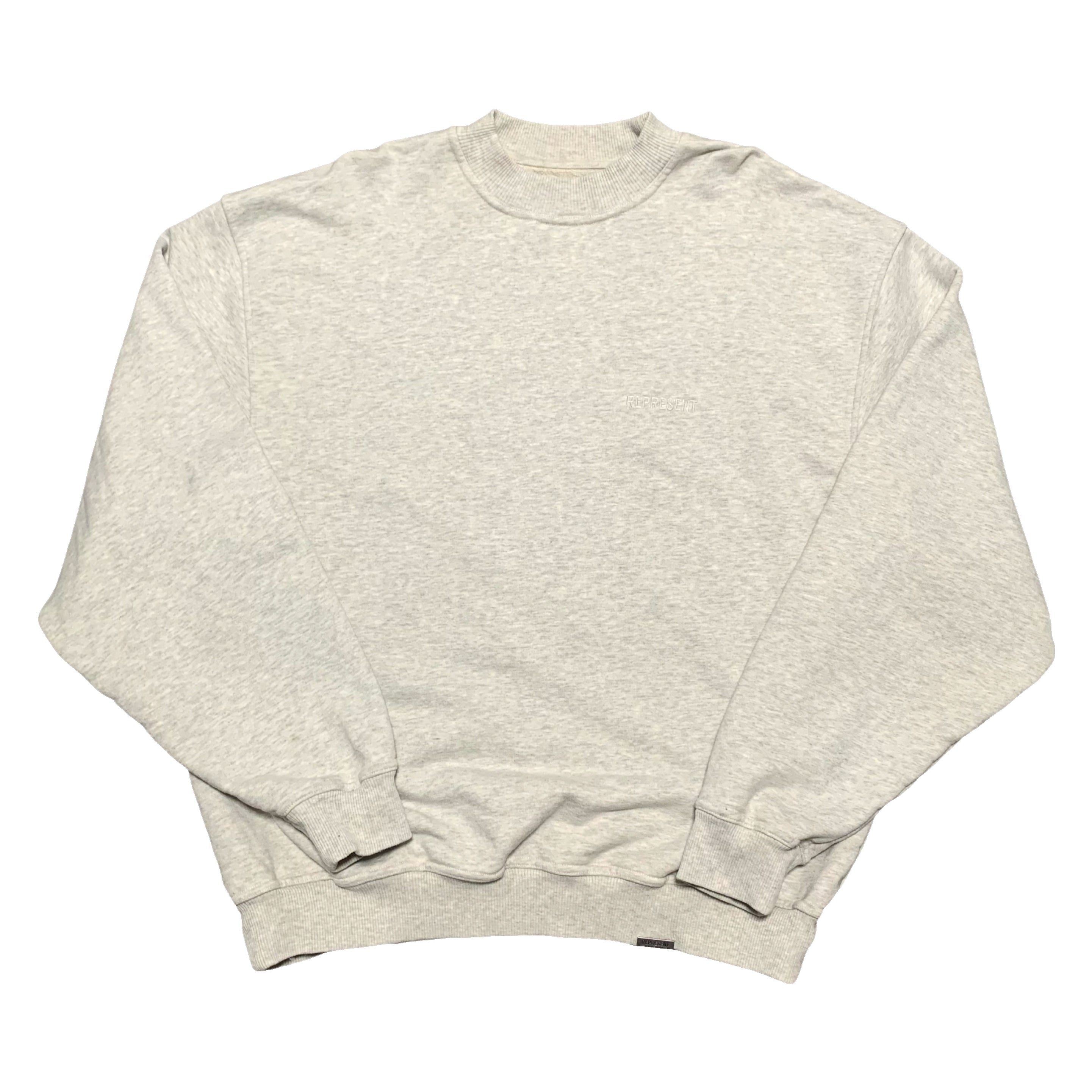 Represent Small Blanks Sweater Sweatshirt Crewneck Marl Grey