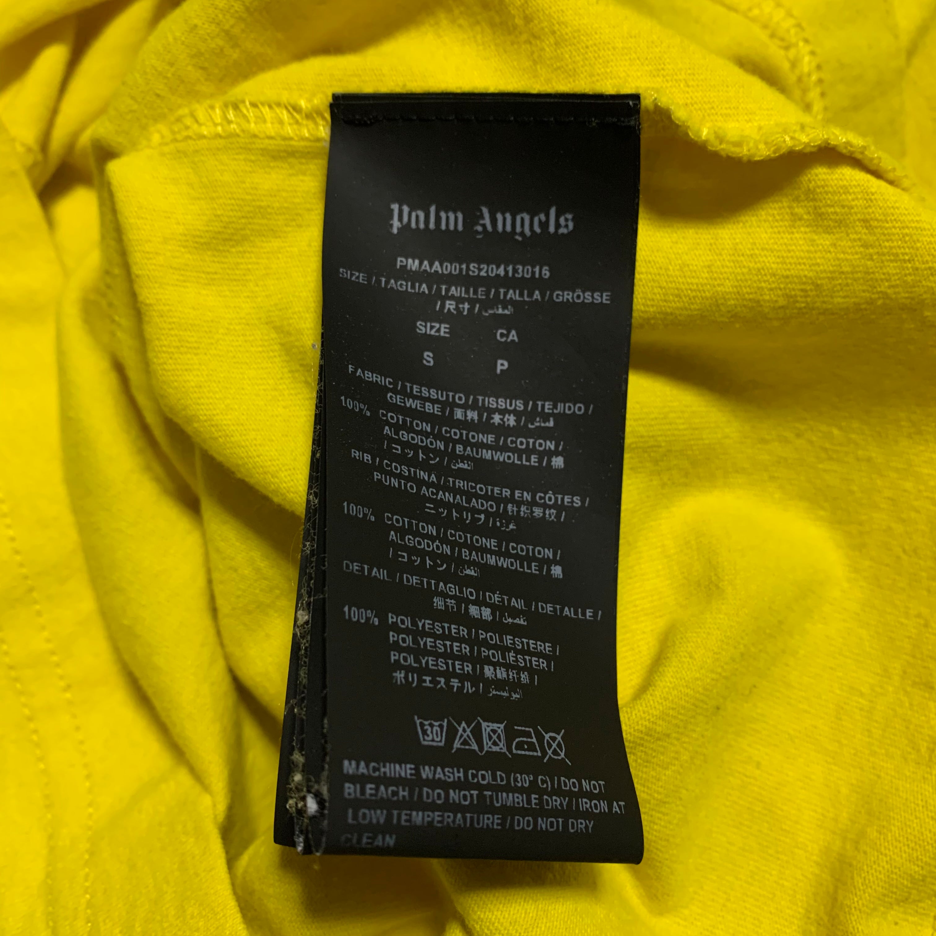 Palm Angels Small Sunset Yellow Tee