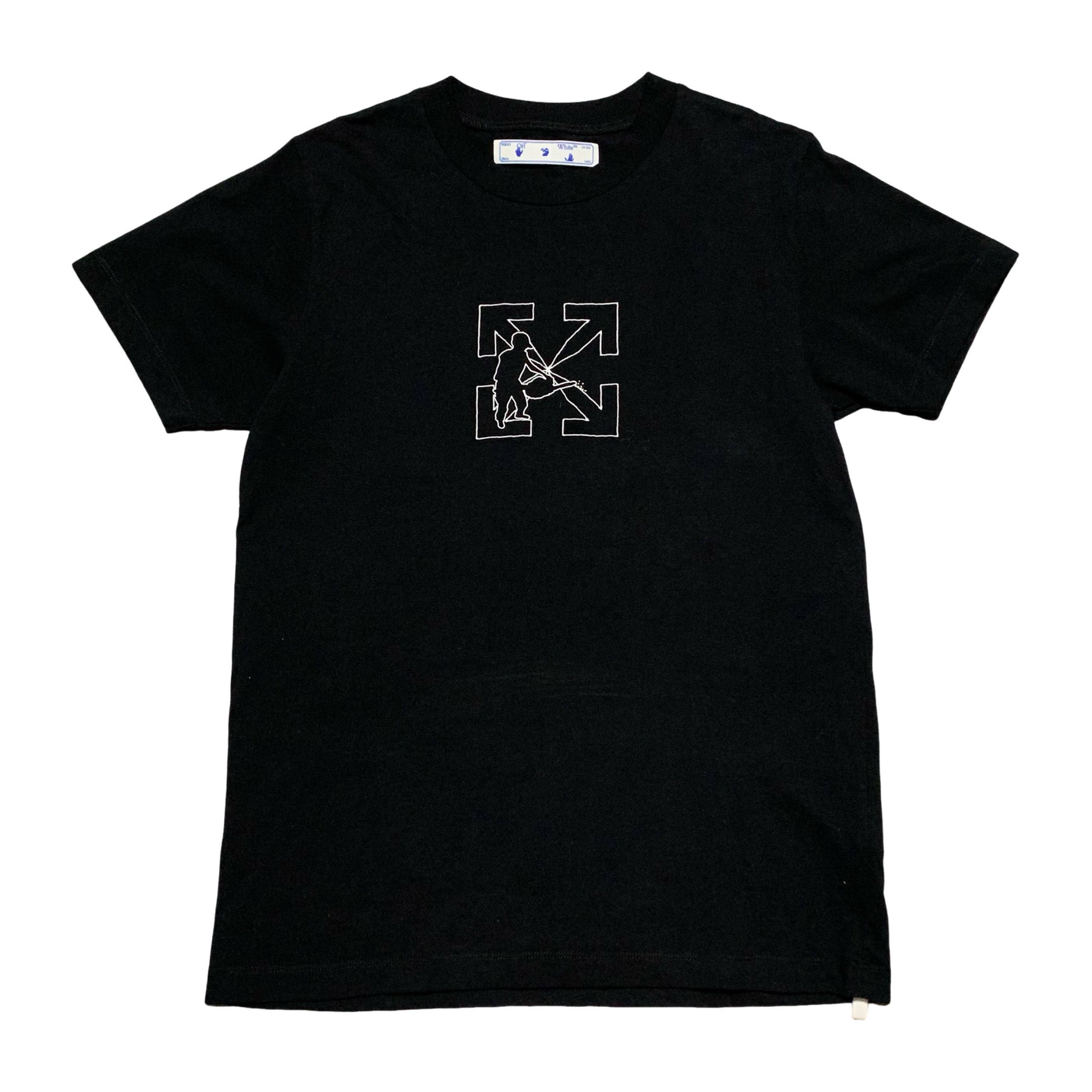 Off White Medium Worker Arrows Black Tee Virgil Abloh