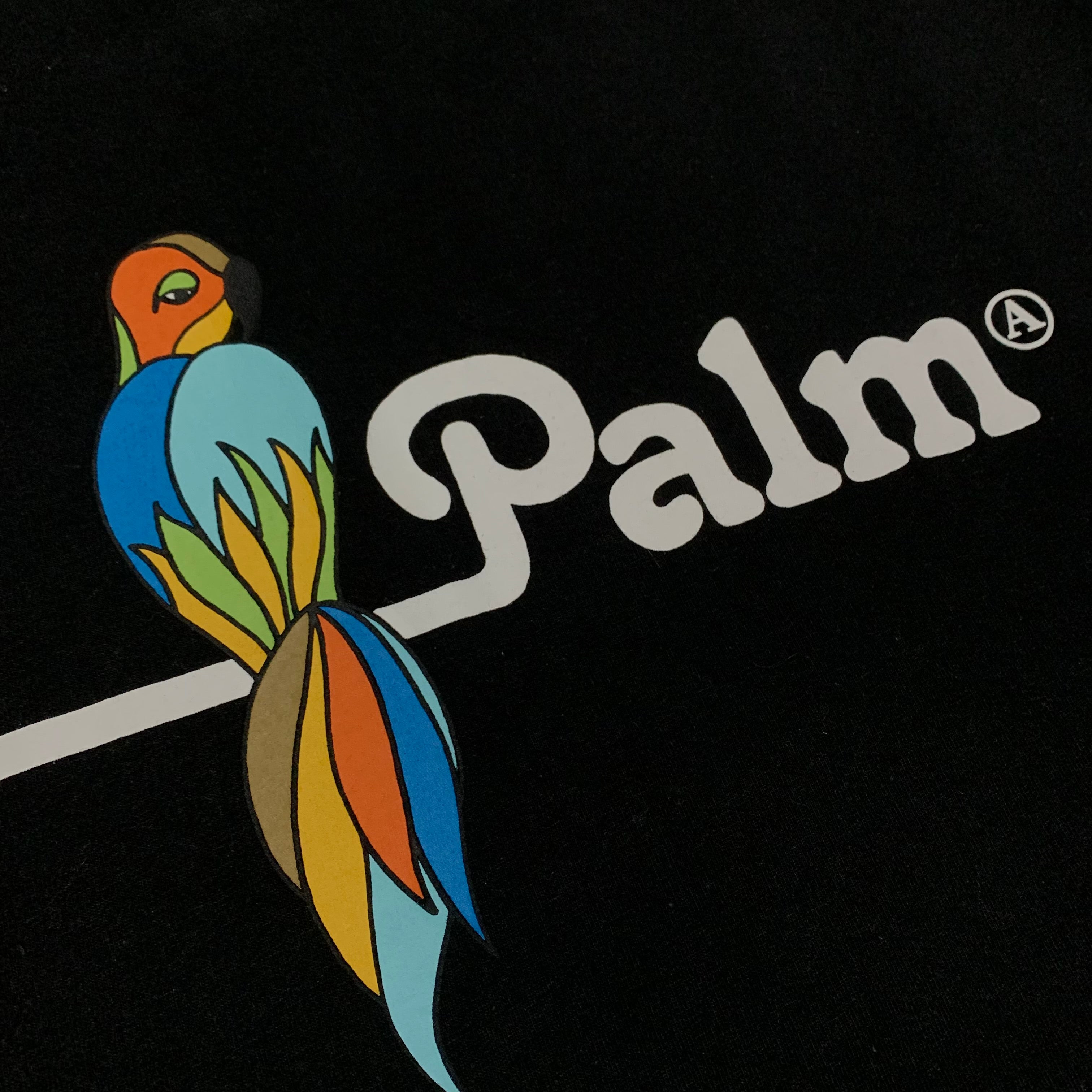 Palm Angels Large Parrot Logo Black Tee