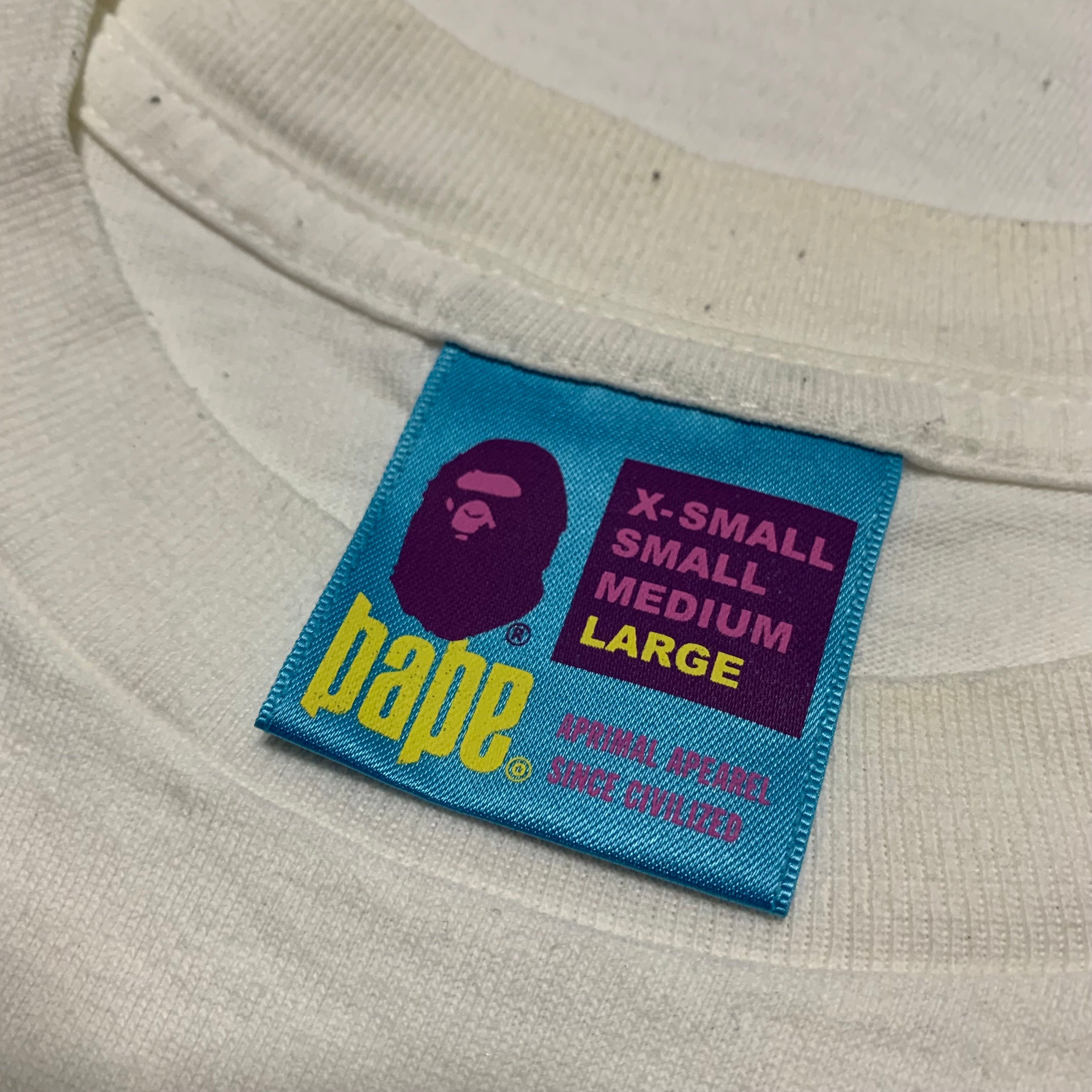Bape Large Graphic White Tee A Bathing Ape Barcode 2005
