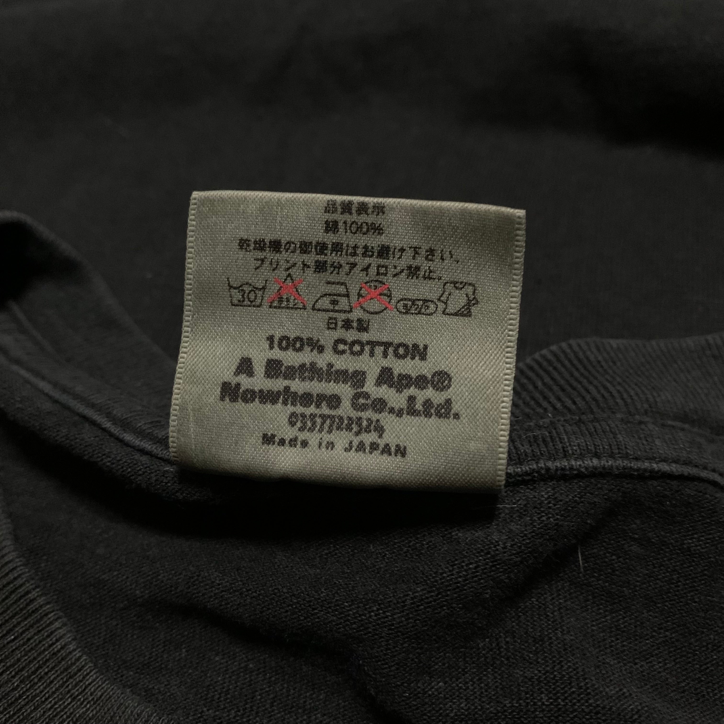 Bape Medium A Bathing Ape Graphic Black Tee Vintage OG