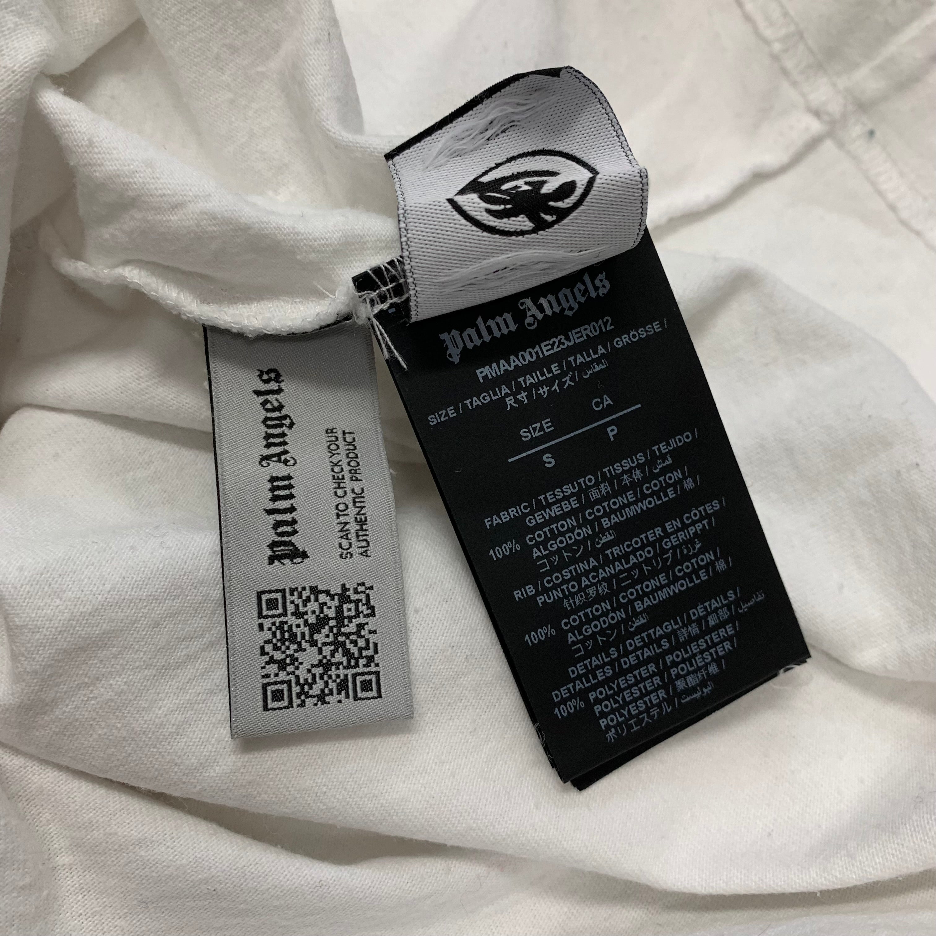 Palm Angels Small Tee Hunter Leon Classic White T-Shirt