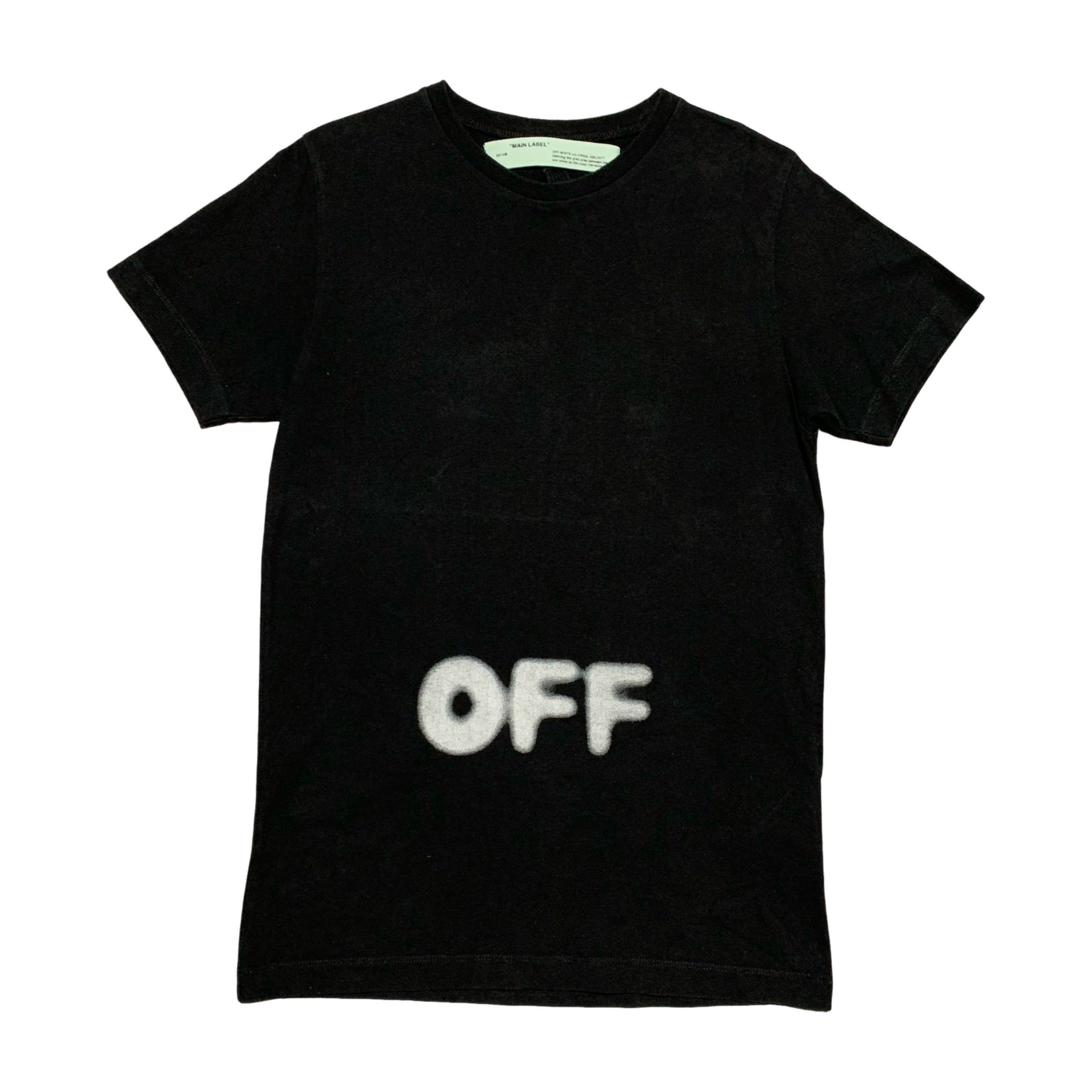 Off White XS Kidmograph Black Tee Virgil Abloh