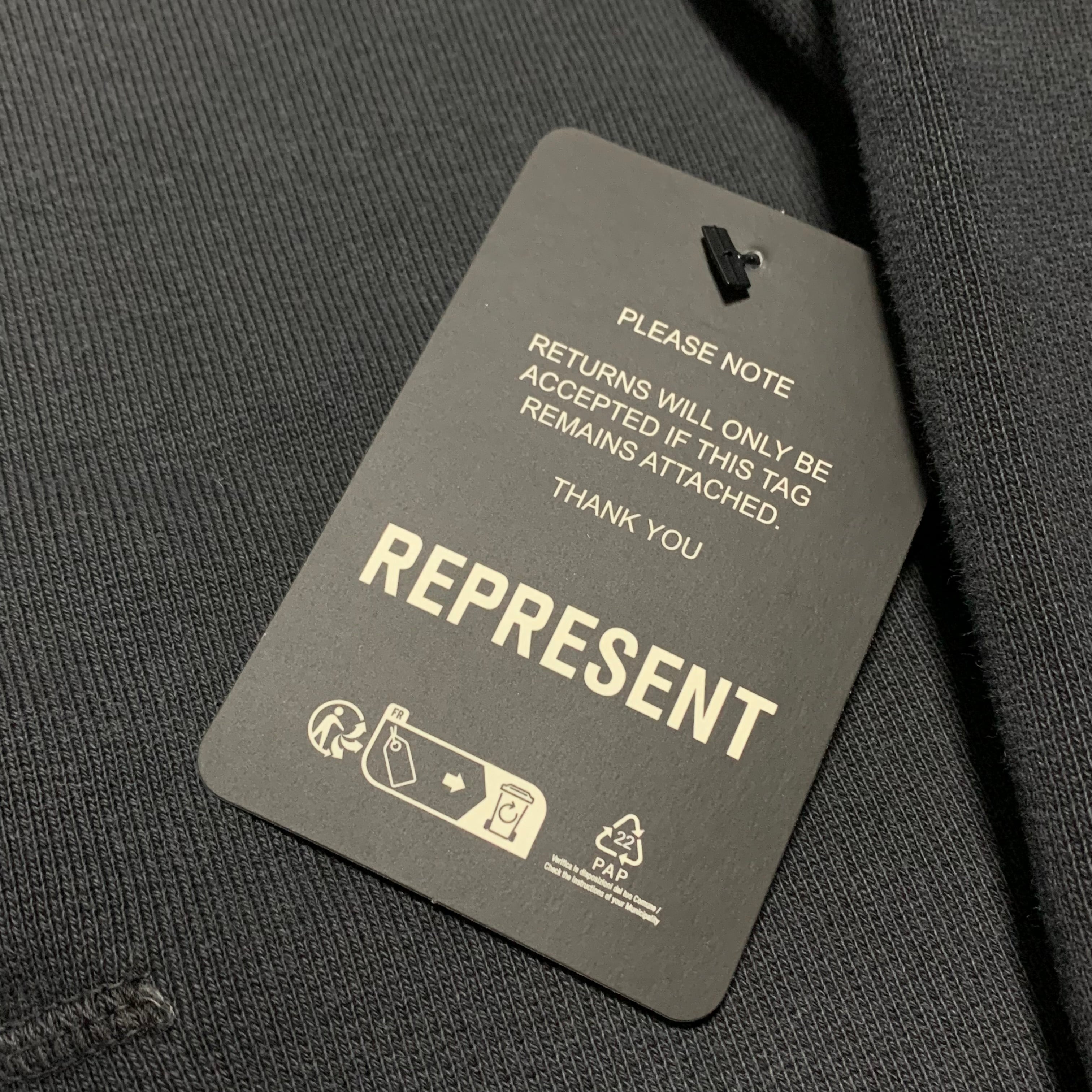 Represent Small Belstaff Outline Phoenix Hoodie Shadow Black (RRP £190)