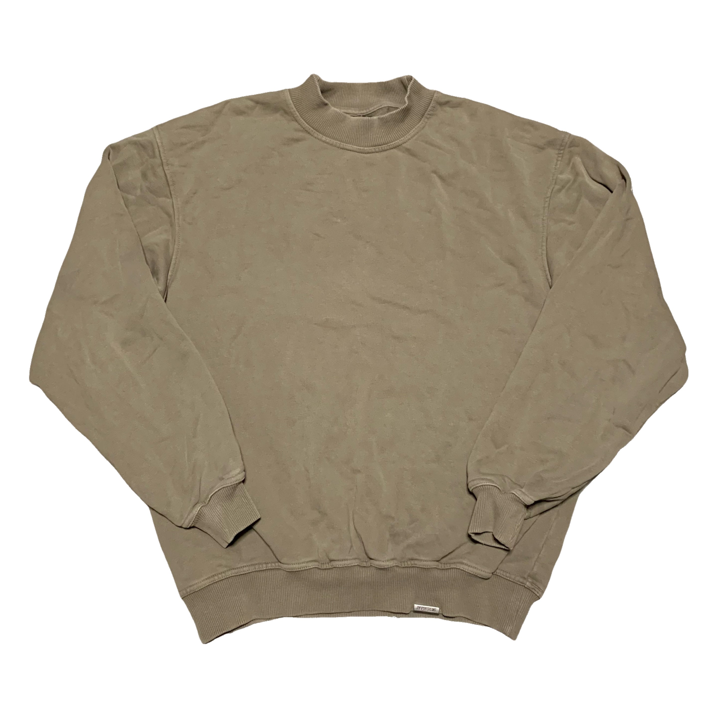 Represent XS Blanks Khaki Green Sweater Sweatshirt Crewneck