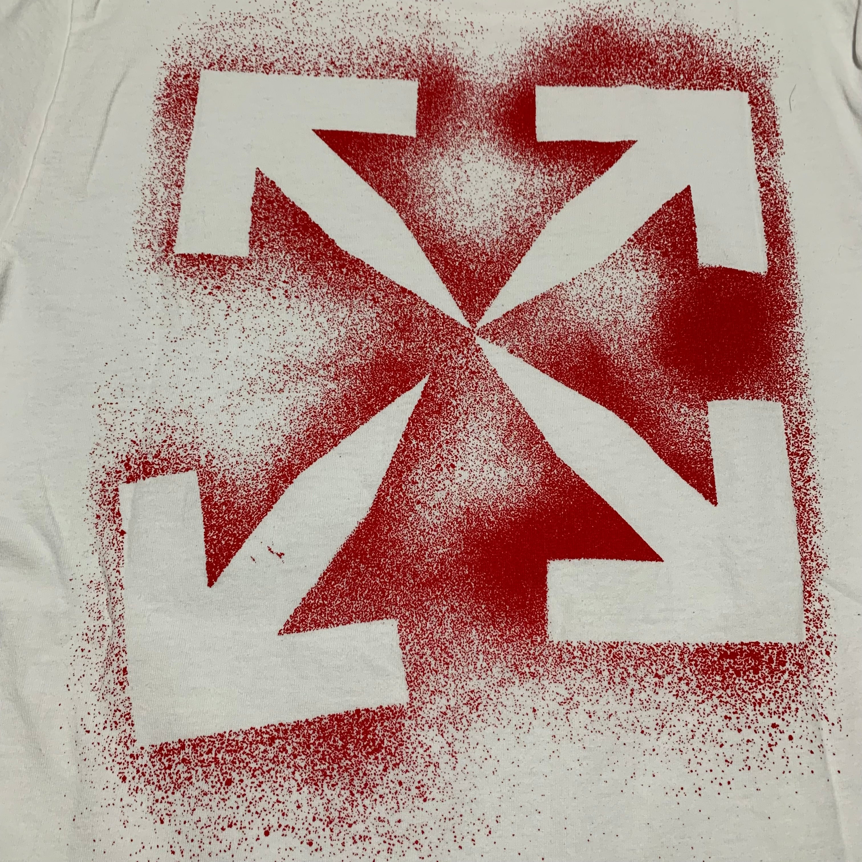 Off White Small Stencil Arrows White Tee Virgil Abloh