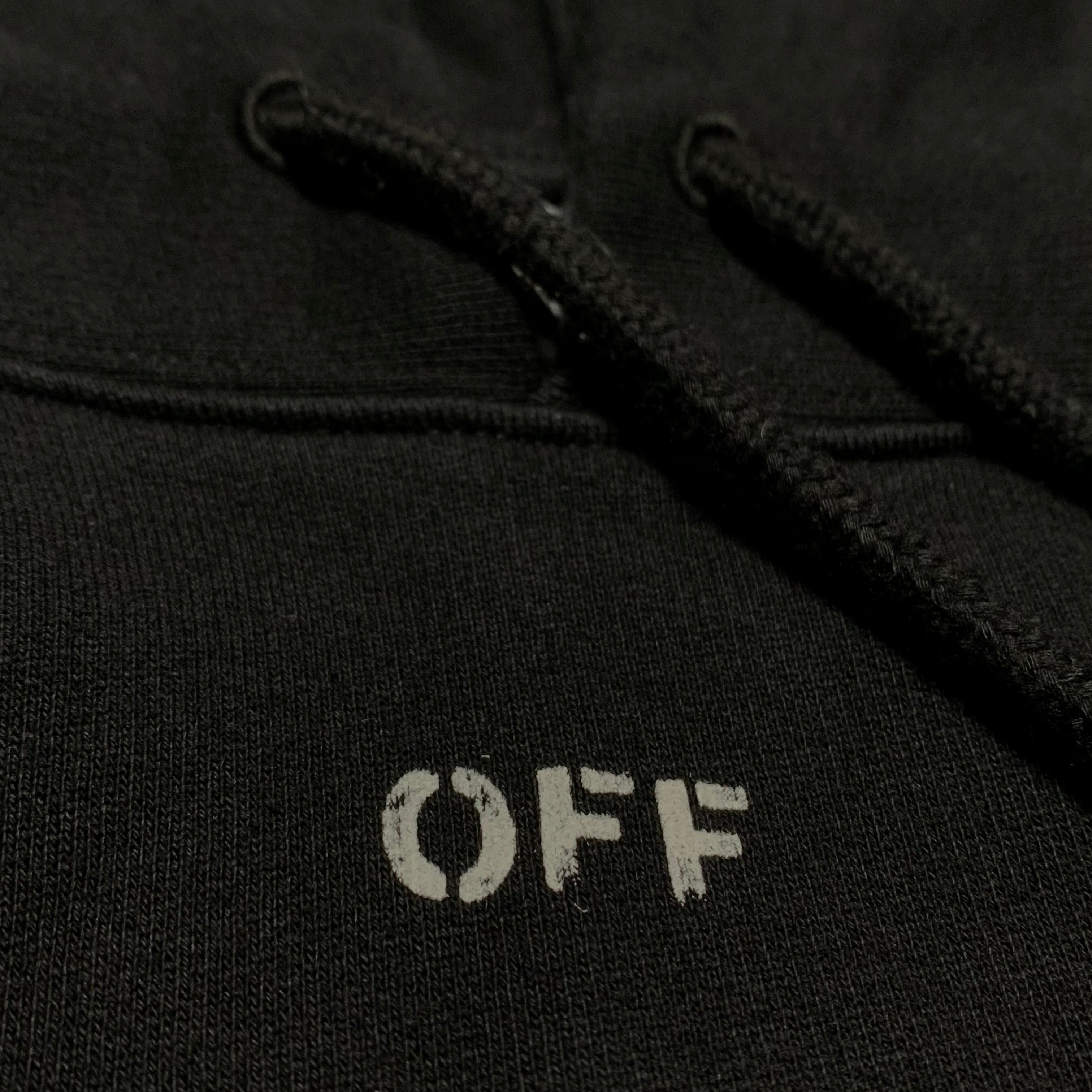 Off White Small Stencil Arrows Black Hoodie Virgil Abloh