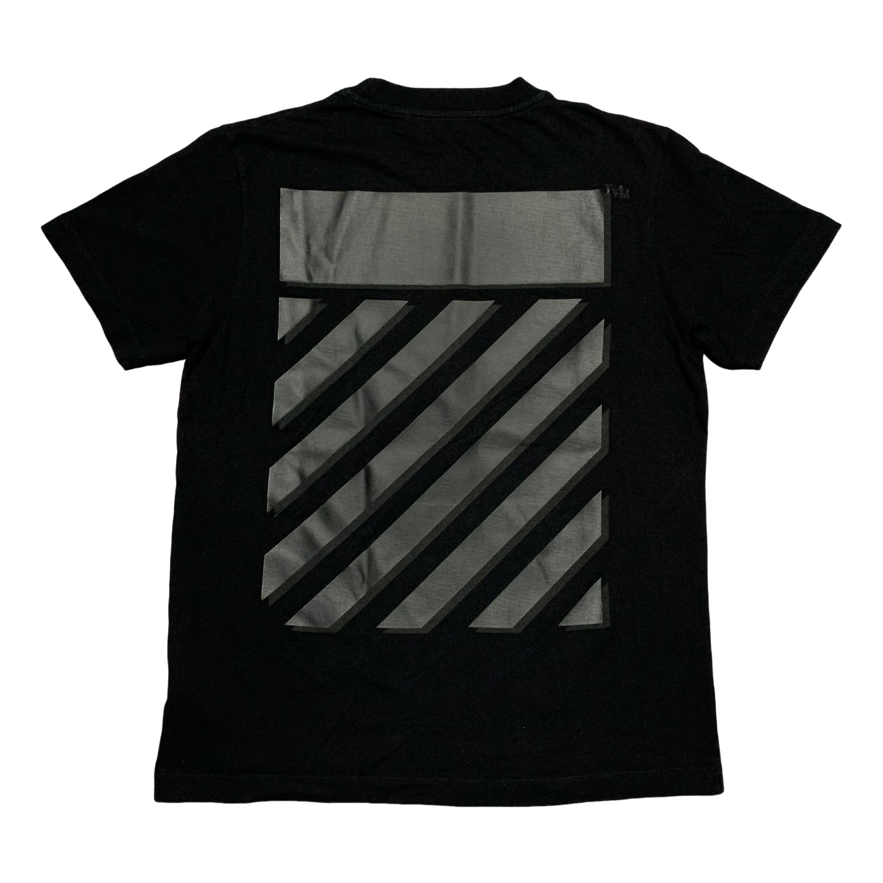 Off White Medium Black Diag Graphic Tee Virgil Abloh